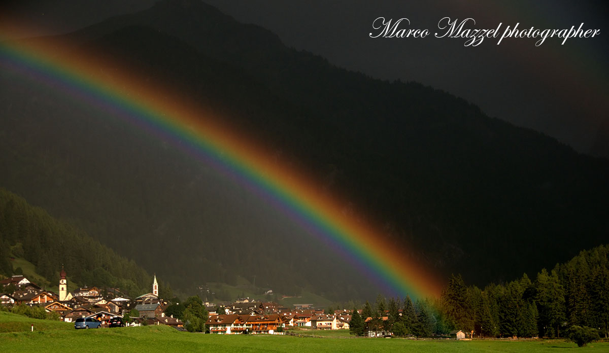 The rainbow of Canazei Val di Fassa...