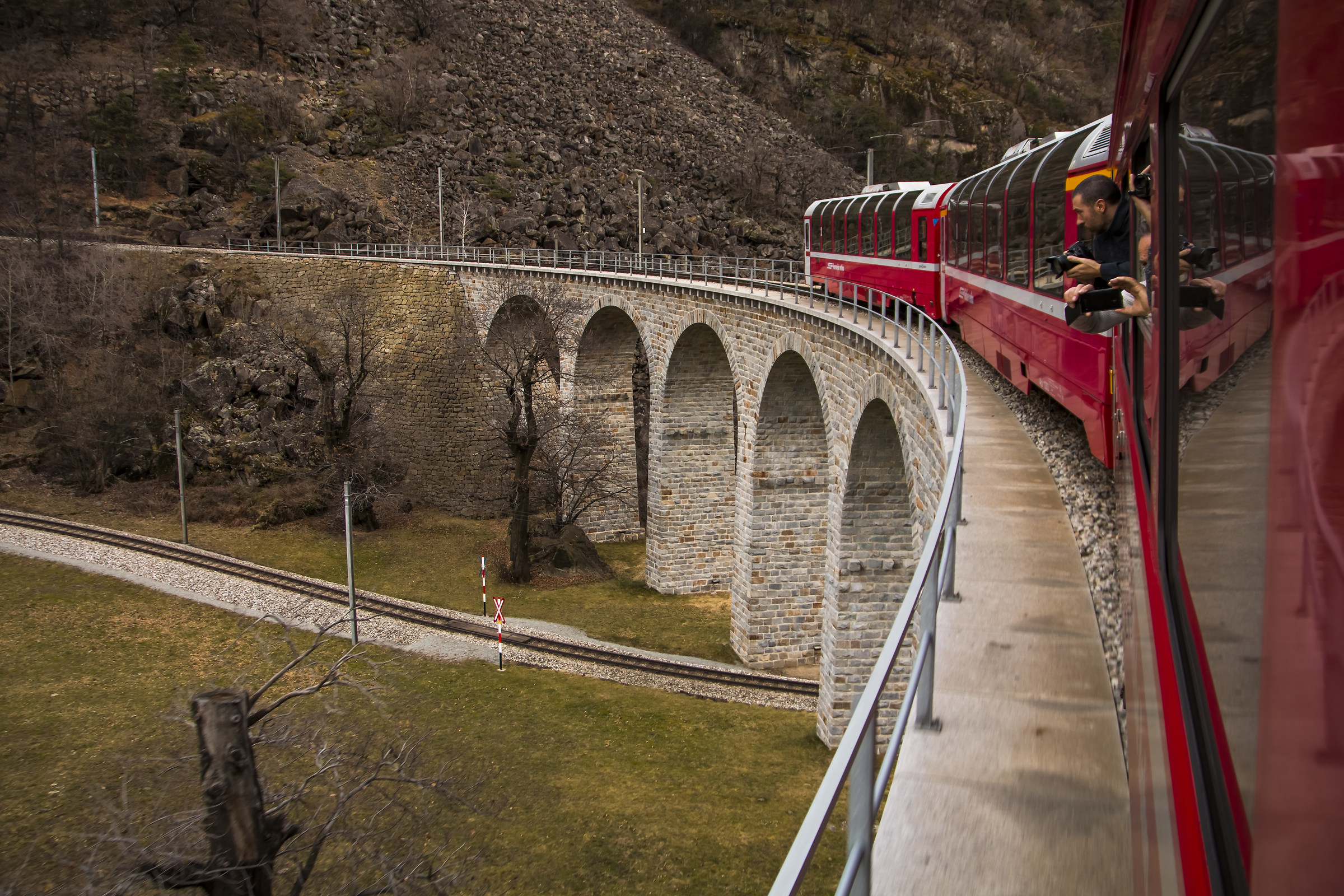 red train of Bernina...