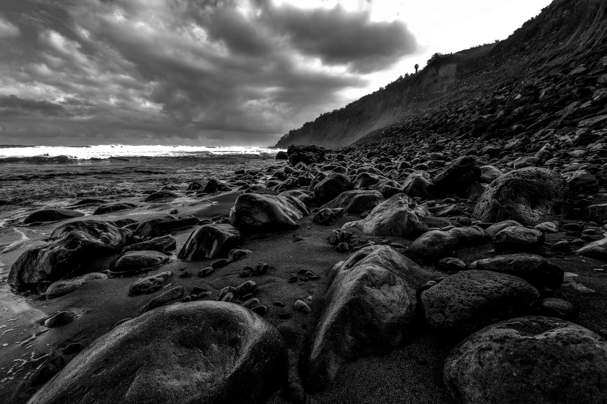 The black stones beach...................