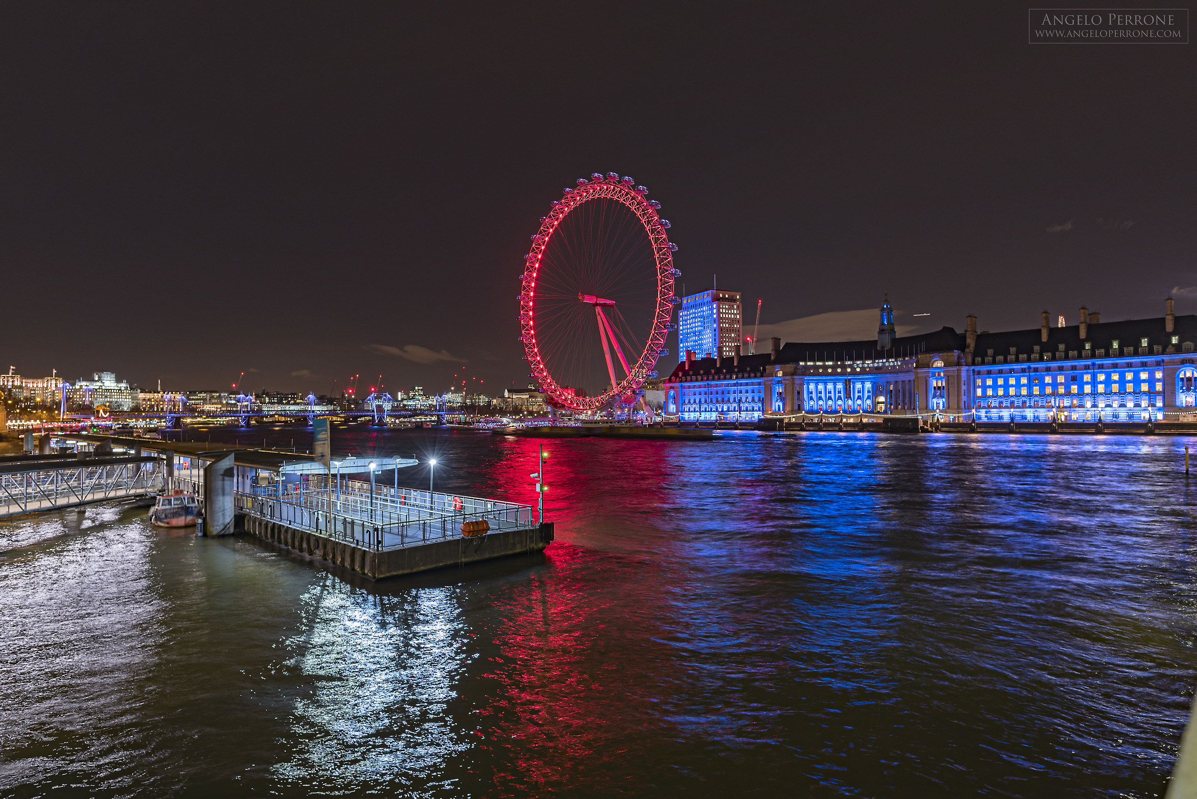 London Eye Night from Westminster...