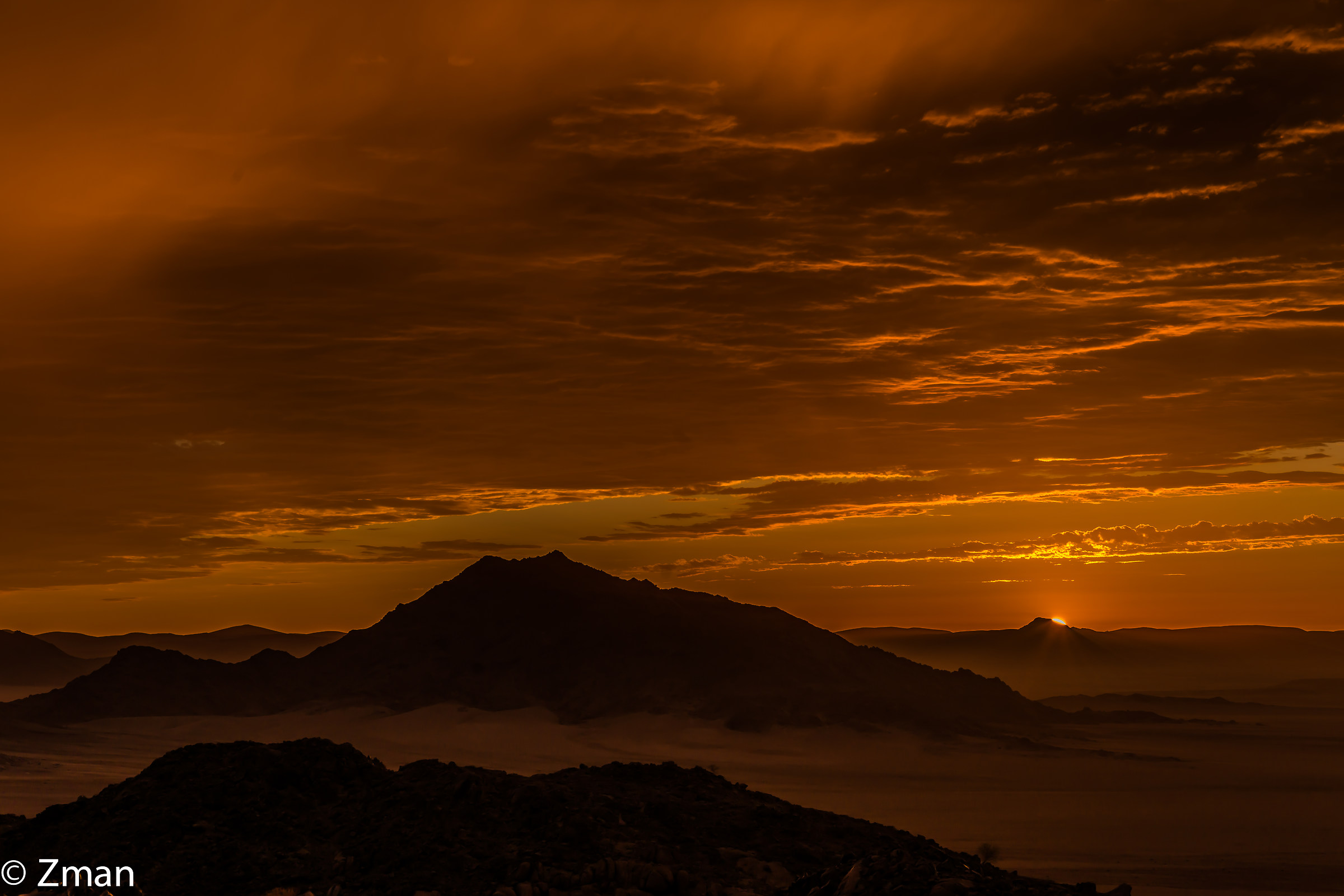 Sunset in The Namibian Desert...