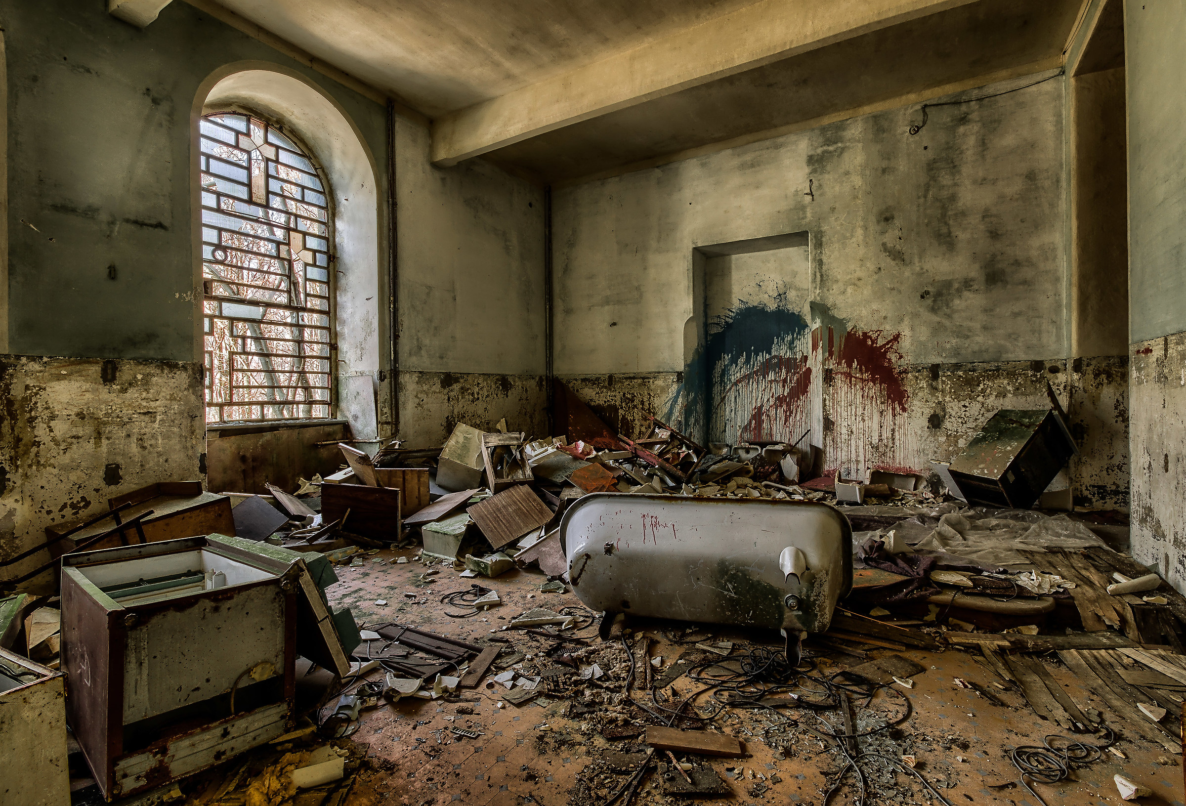 Colony of horrors ... former prayer room ......