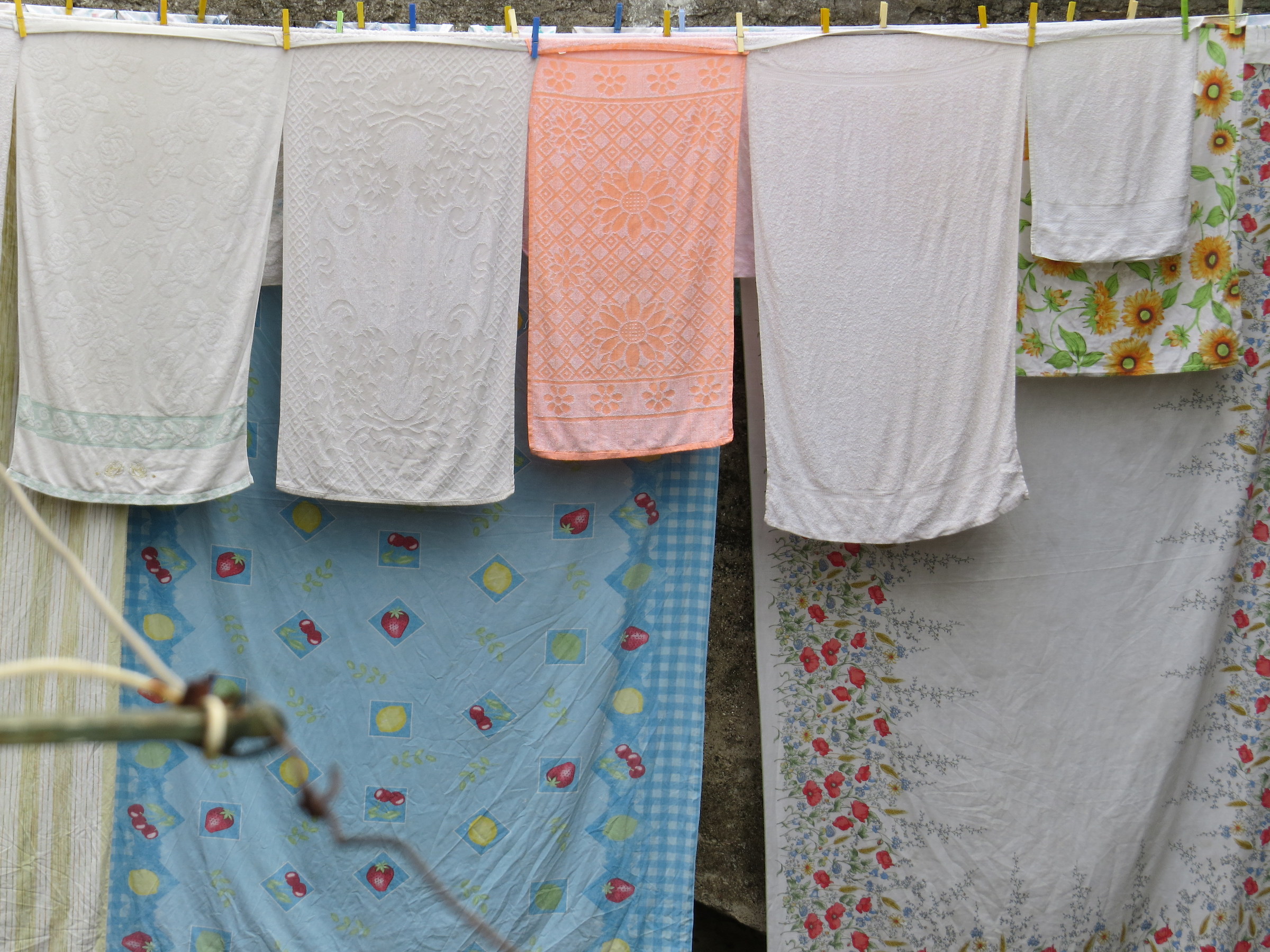 The laundry of a family torrese...