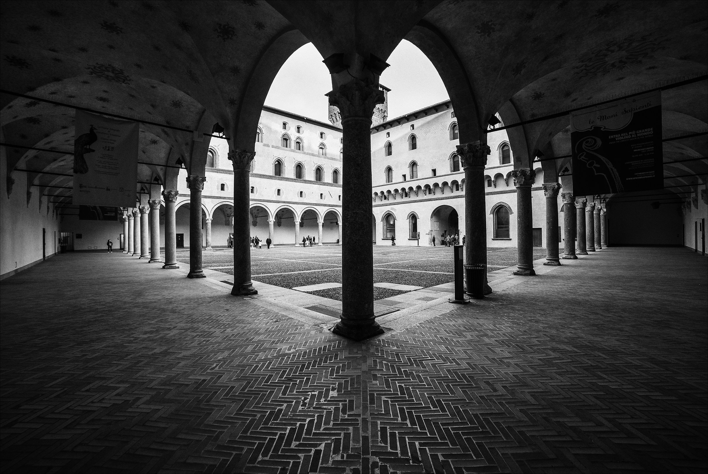 Castello Sforzesco in Milan - Cortile della Rocchetta...