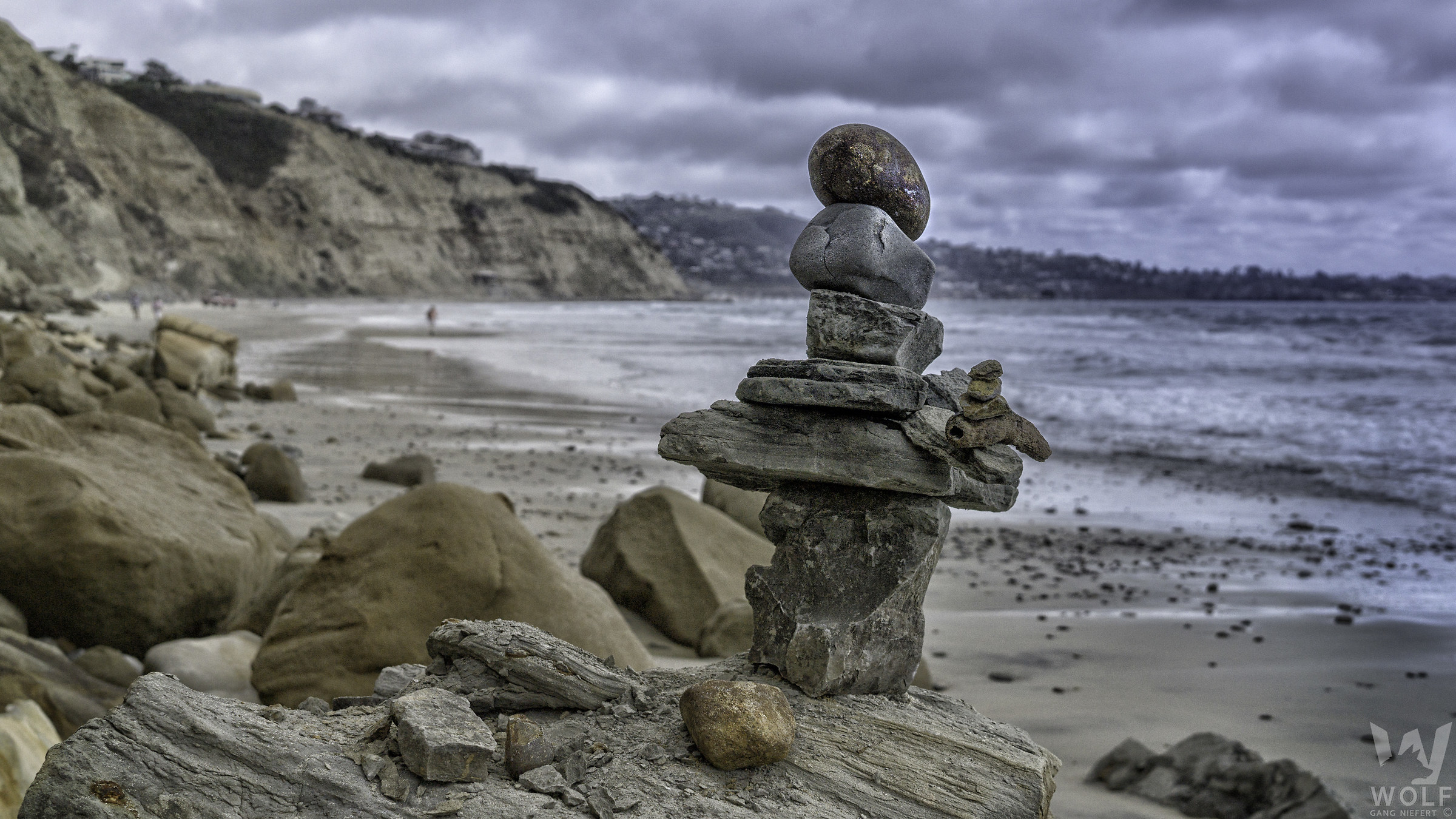 San Diego Beach Tower of Rocks...