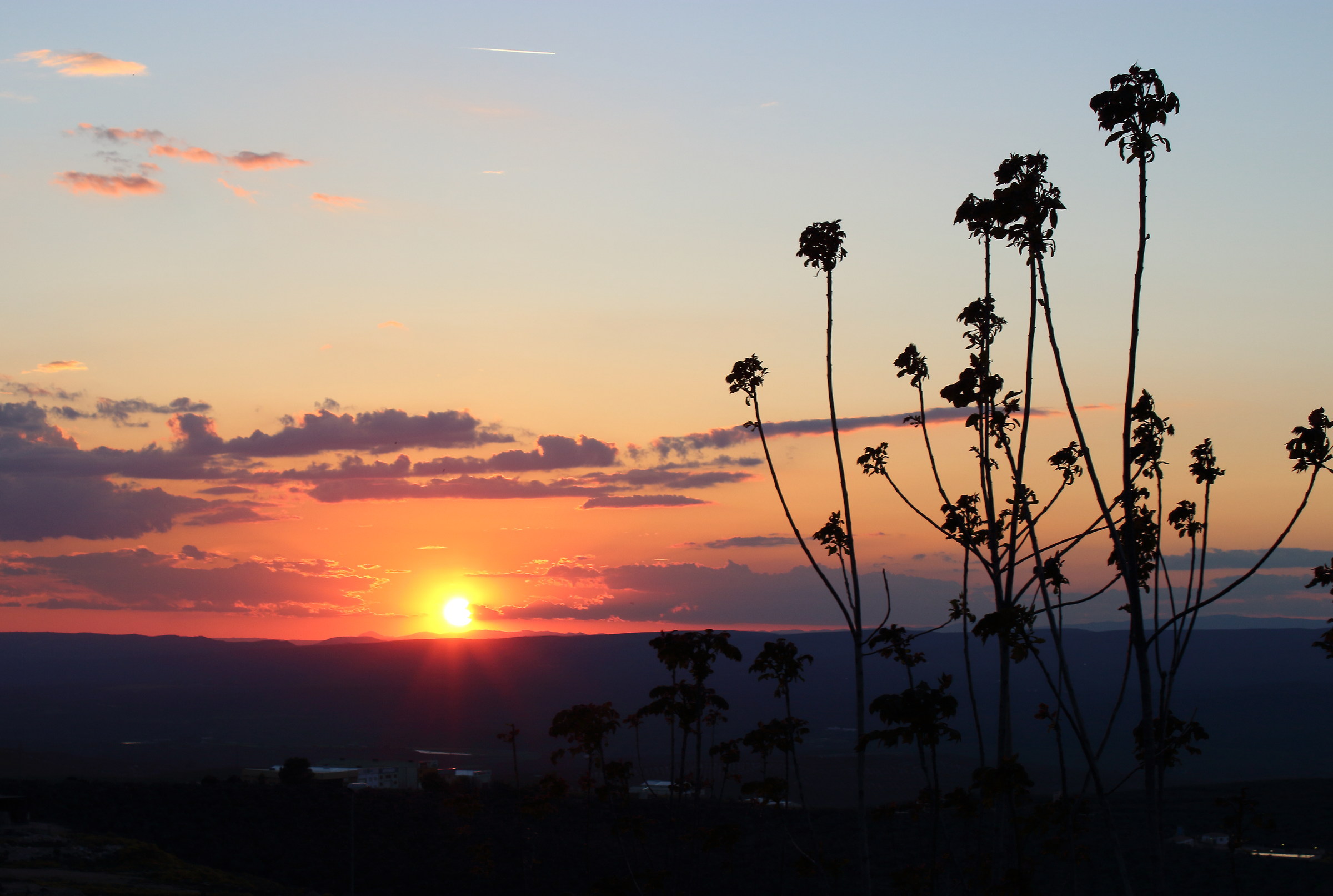 Sunset over the hills of Jaén...