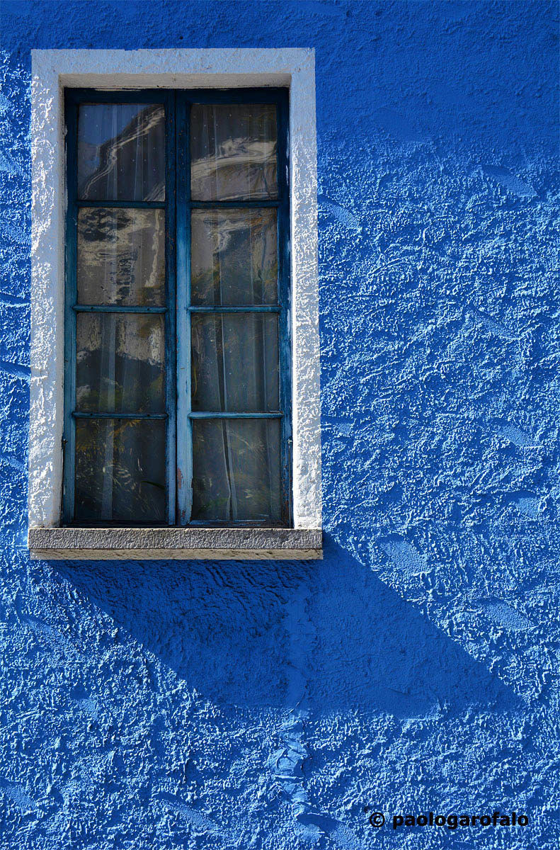 Light blue wall...