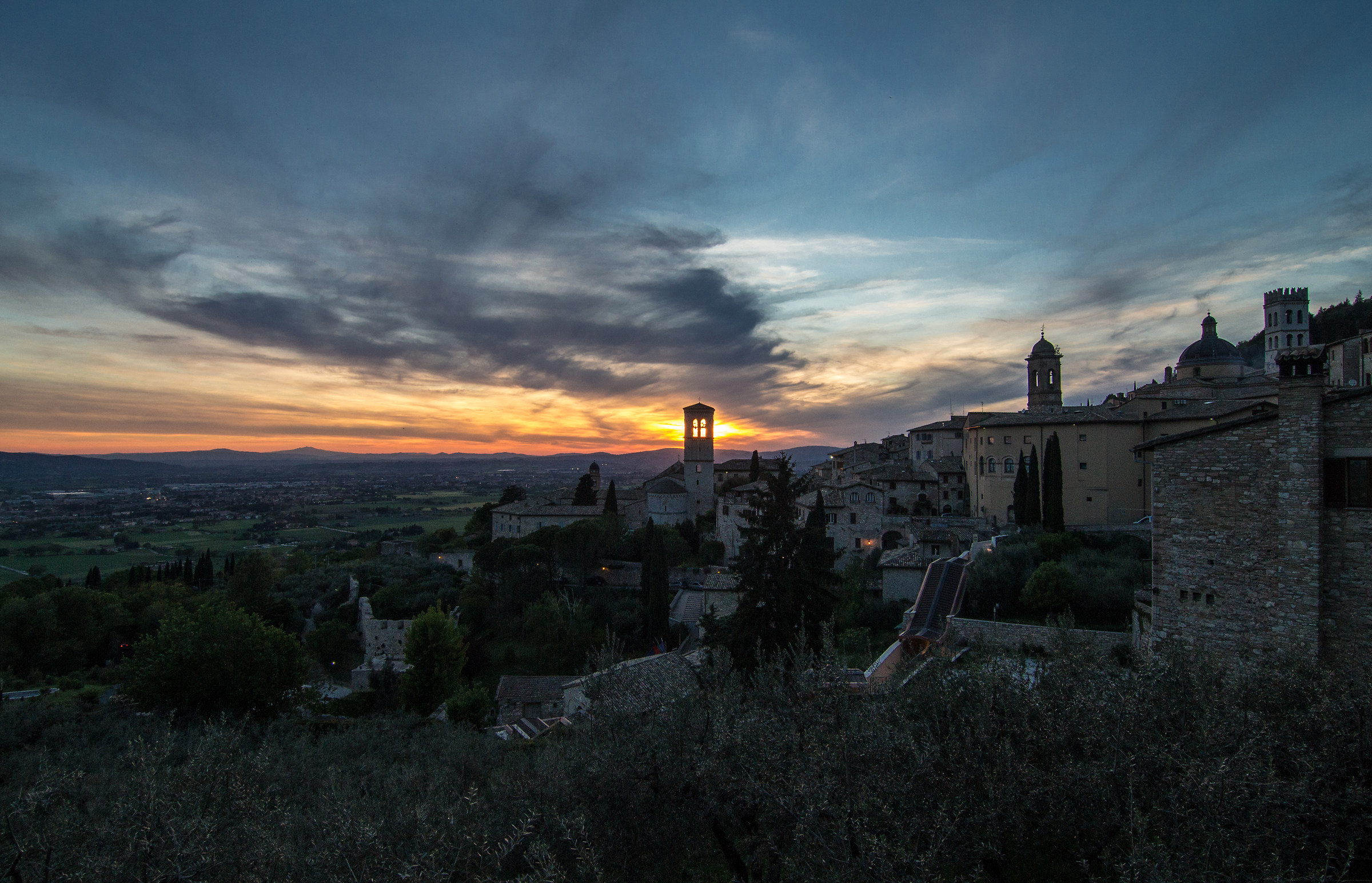Assisi al tramonto...