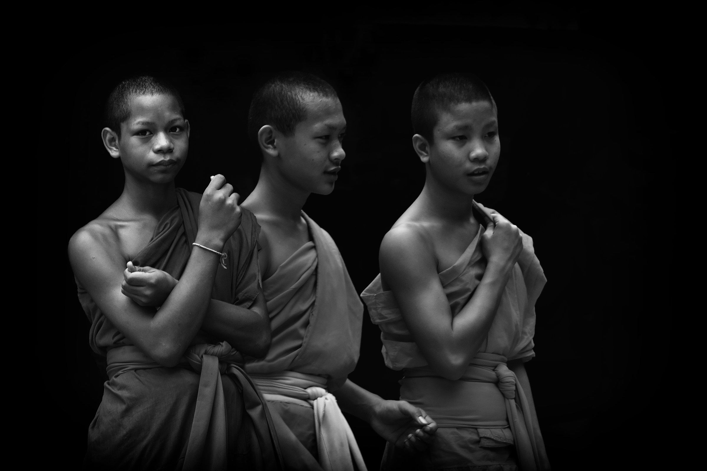 The young monks...