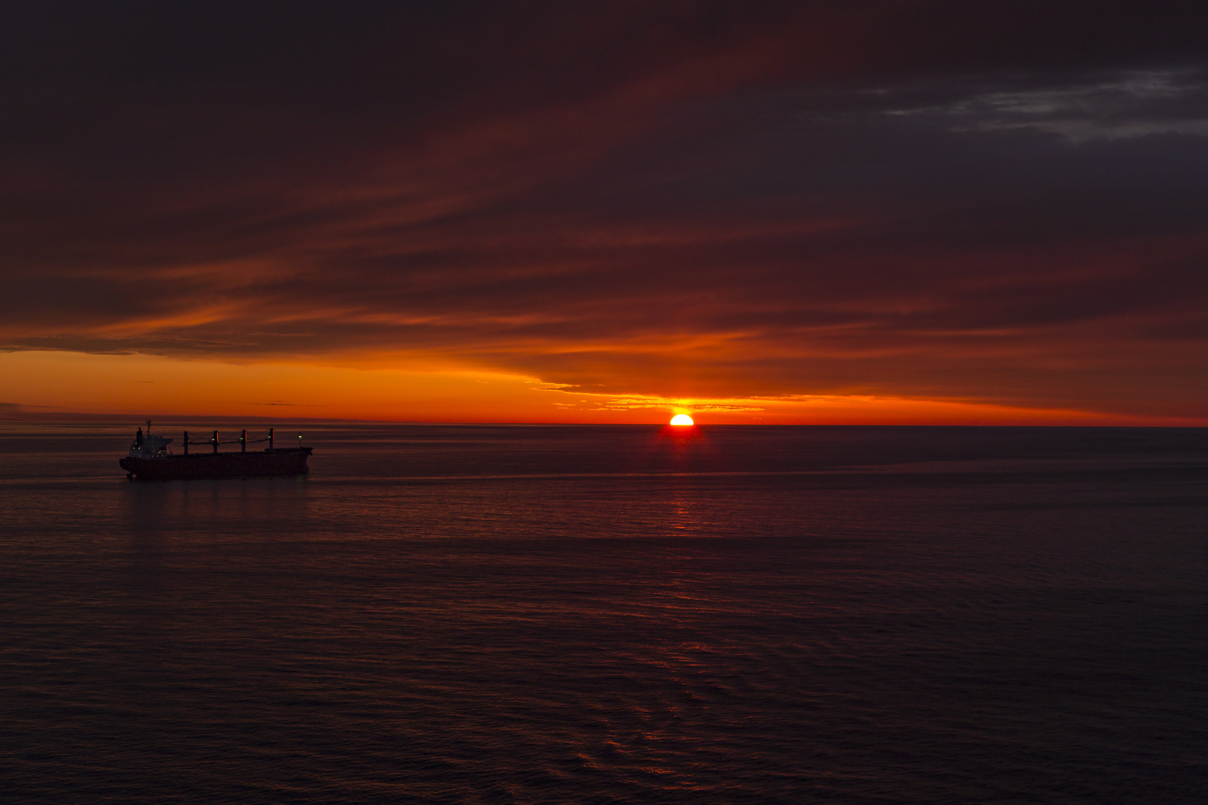 Sunrise in the Atlantic...