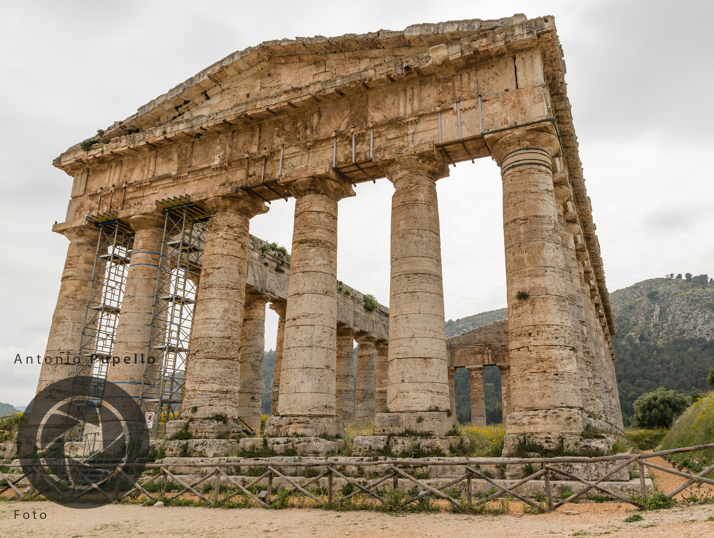 The temple at Segesta archaeological site...