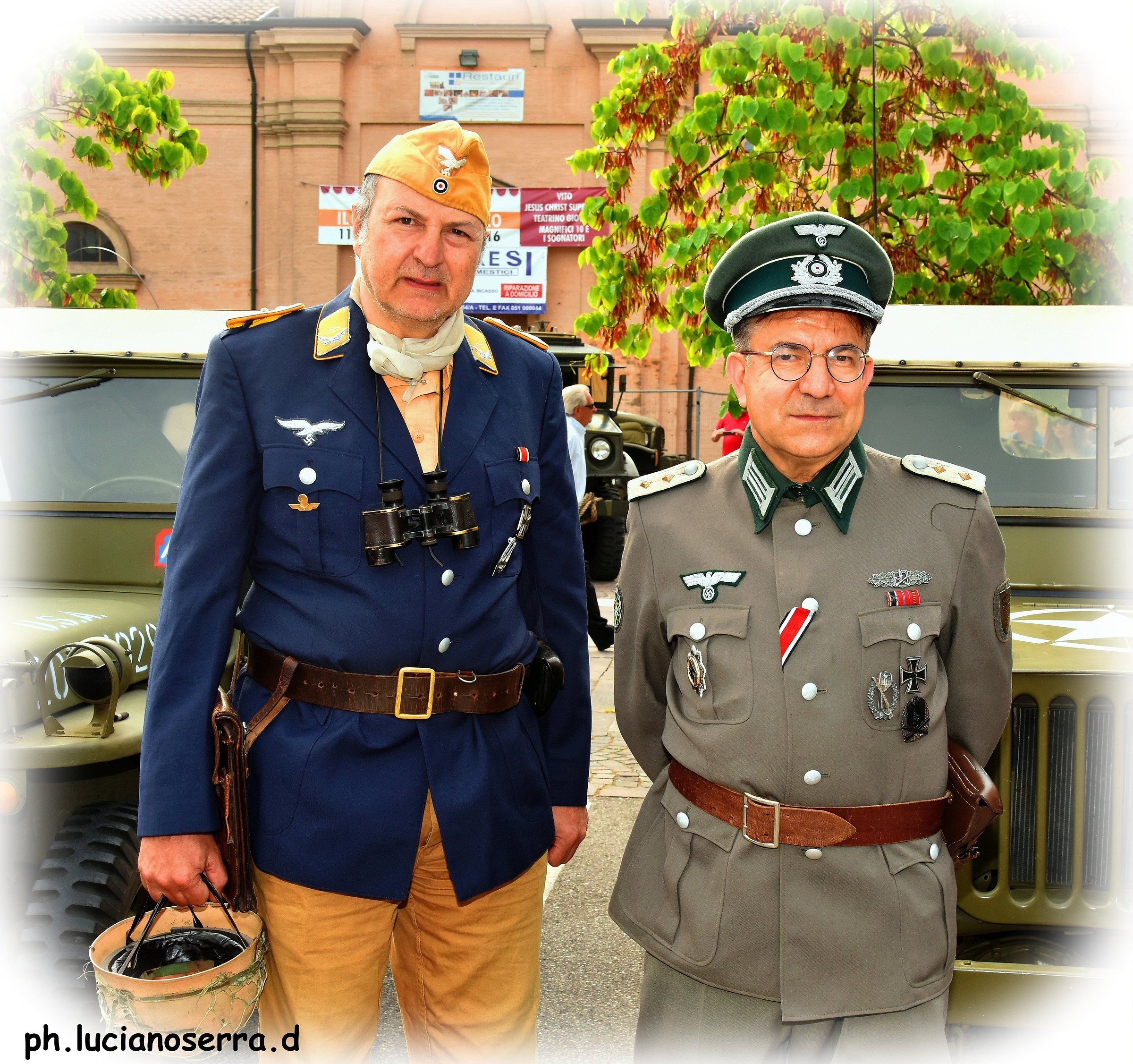 Contained with military uniforms of World War II...