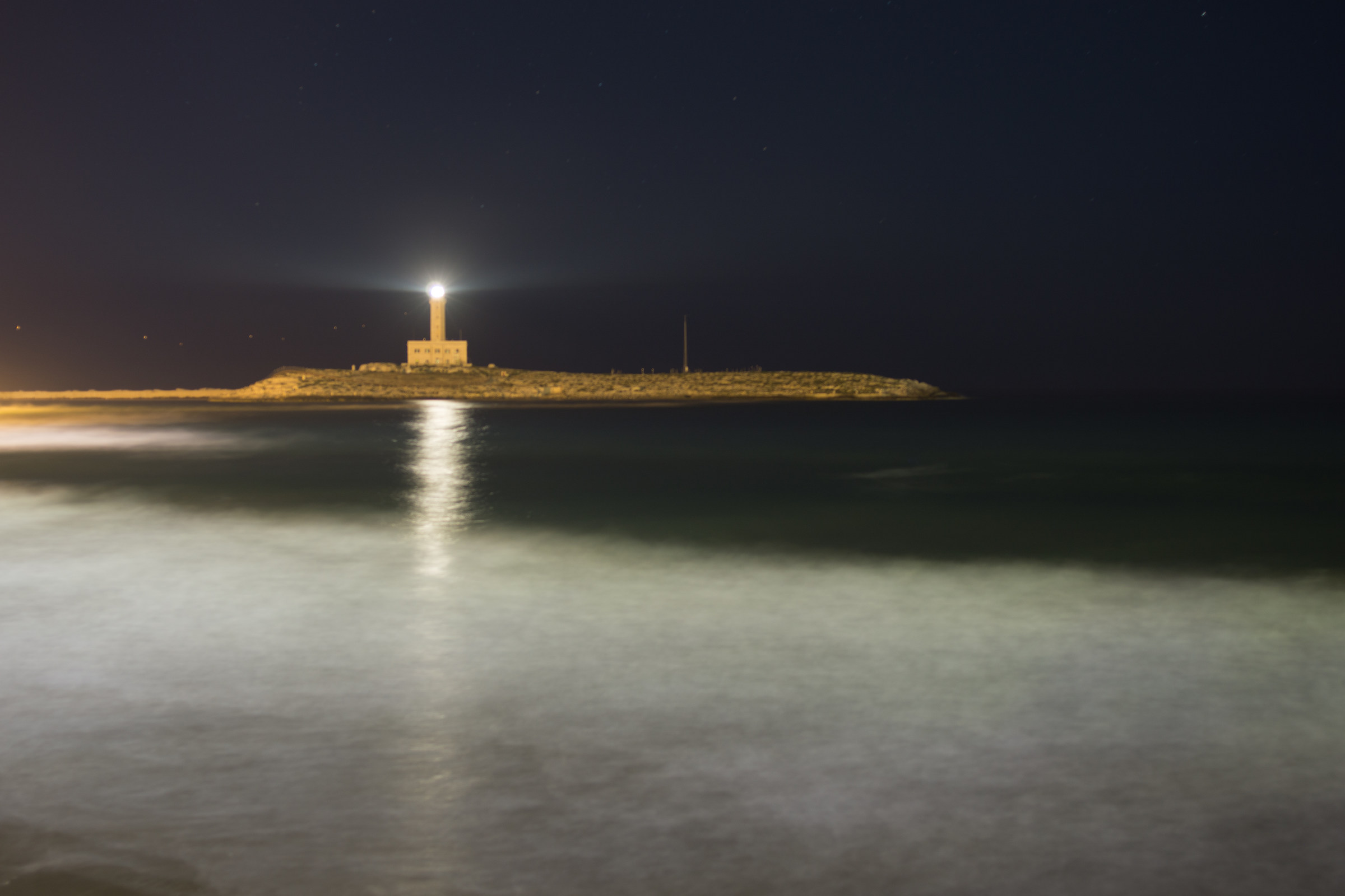The light from the lighthouse of Vieste...