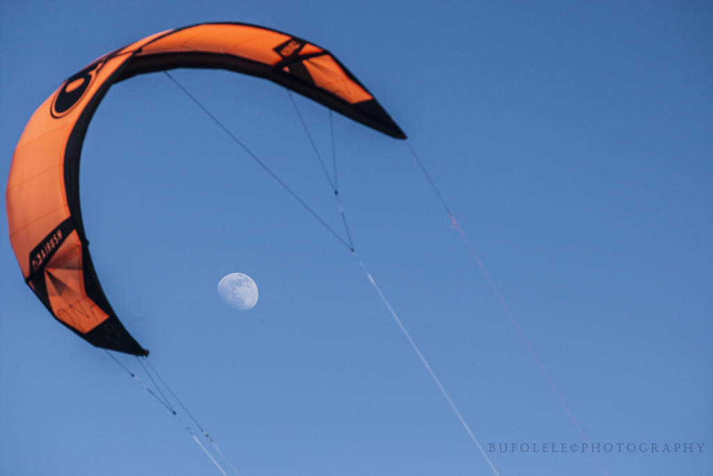 kitesurfing with the moon...