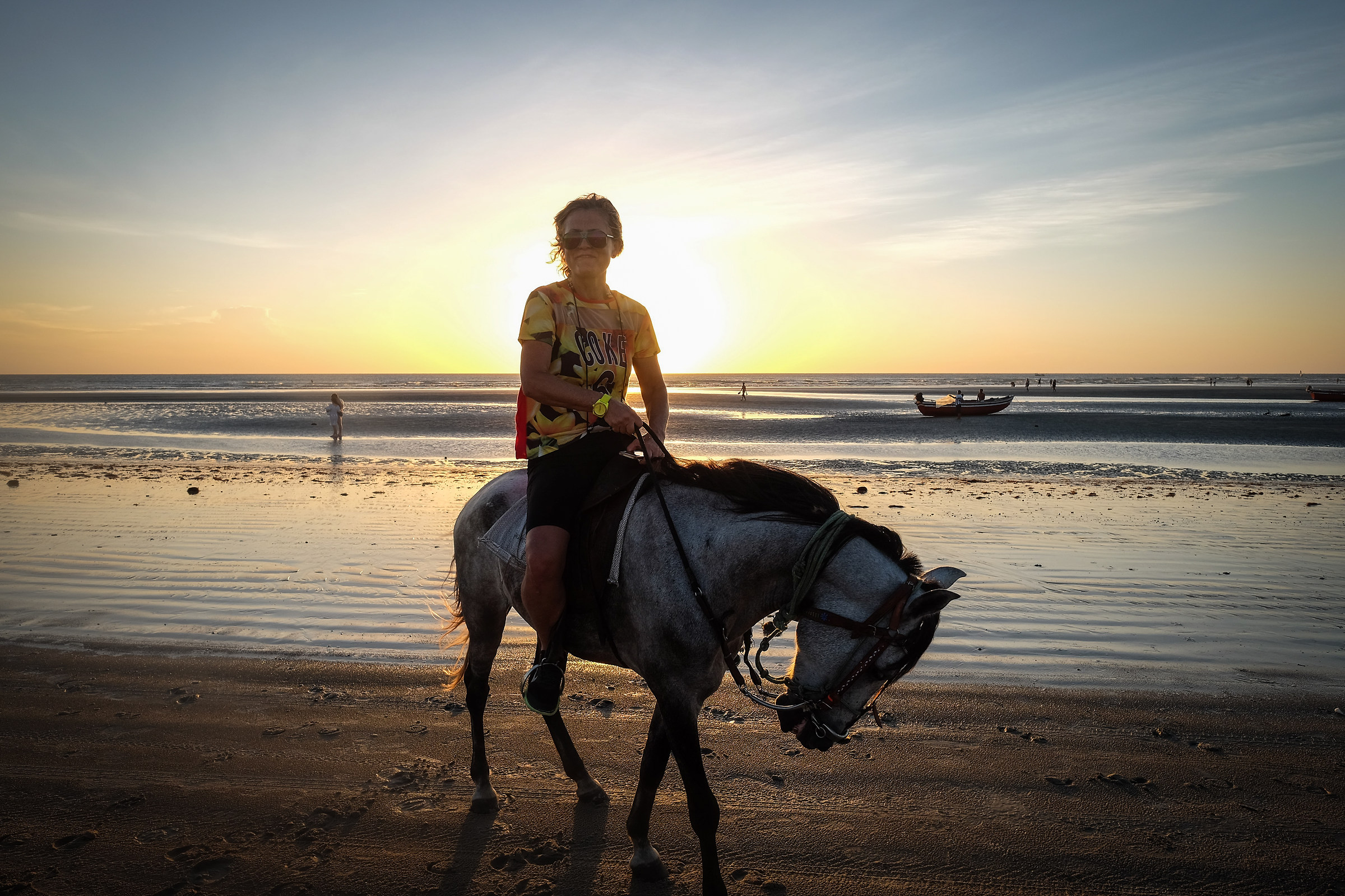 Passeio de cavallo na praia...