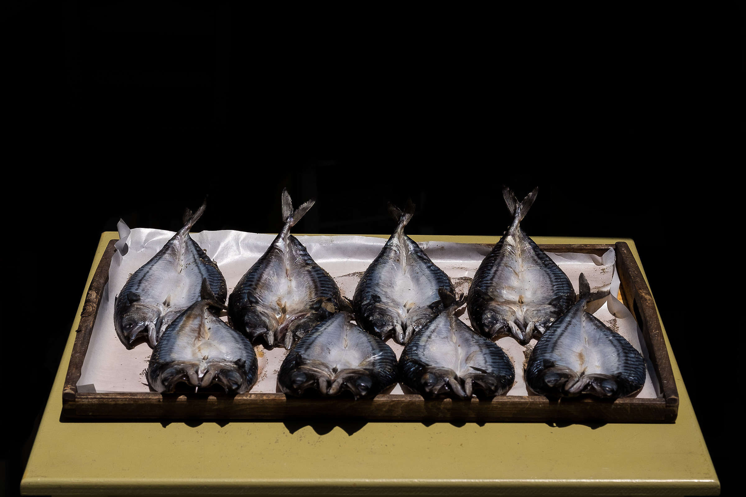 Guna (mackerel marinated in the sun) pitto typical Naxos...