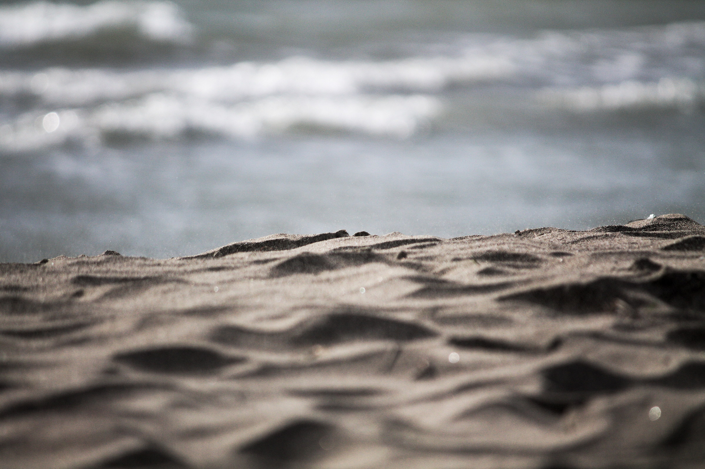 The sea over the sand...
