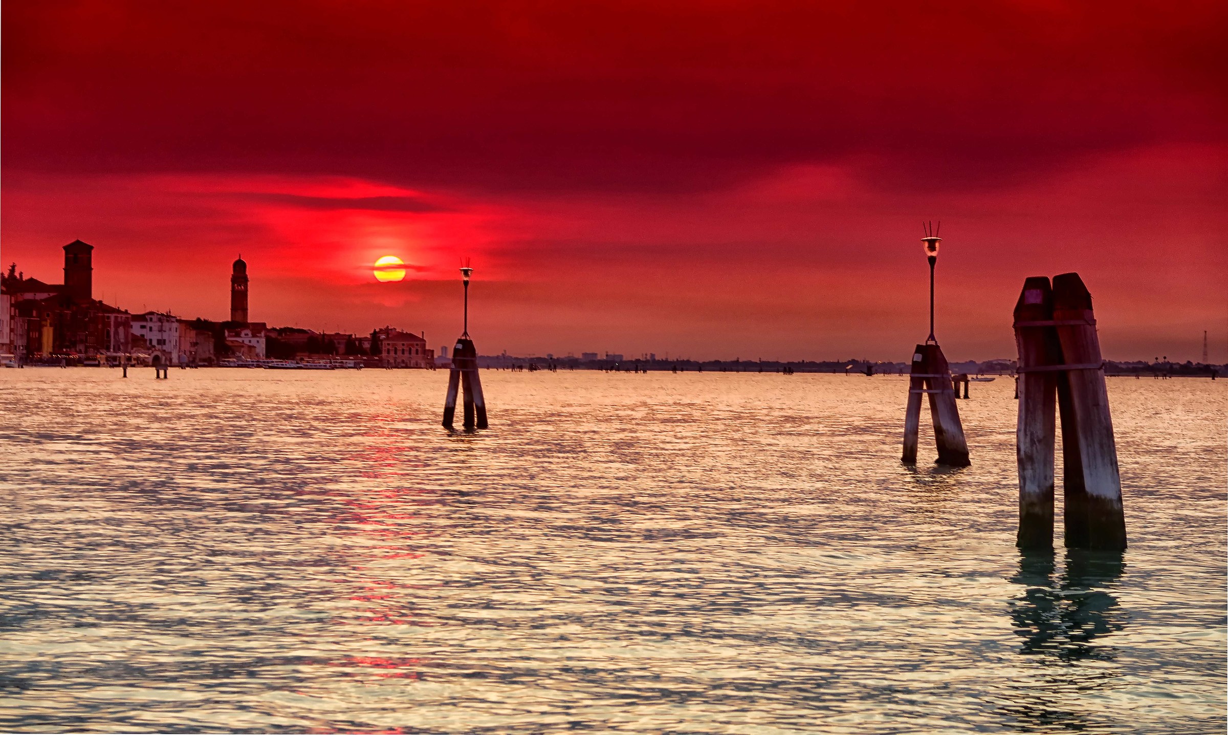 Sunset on the Lagoon of Venice...