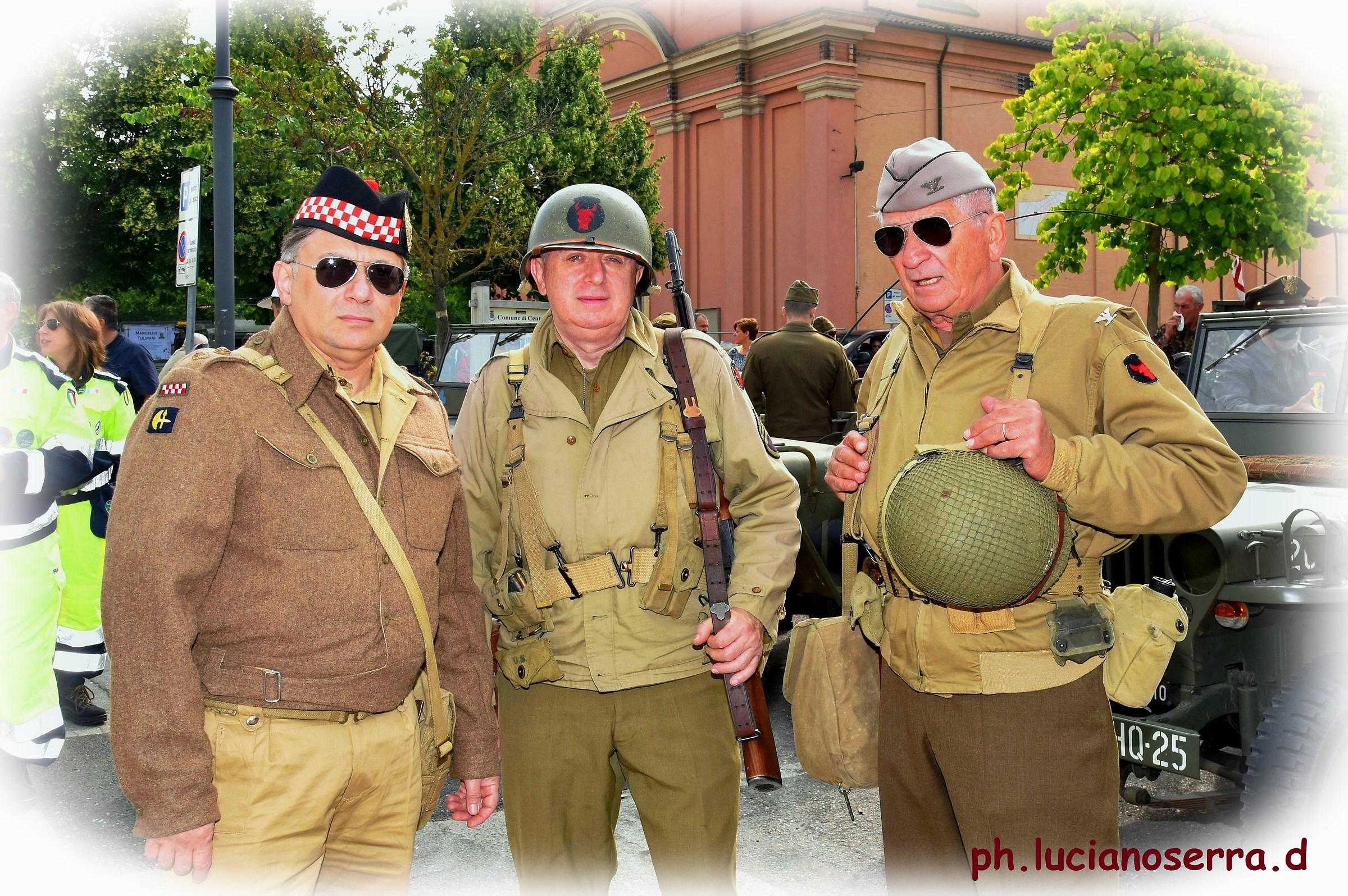 Contained with military uniforms of World War II...