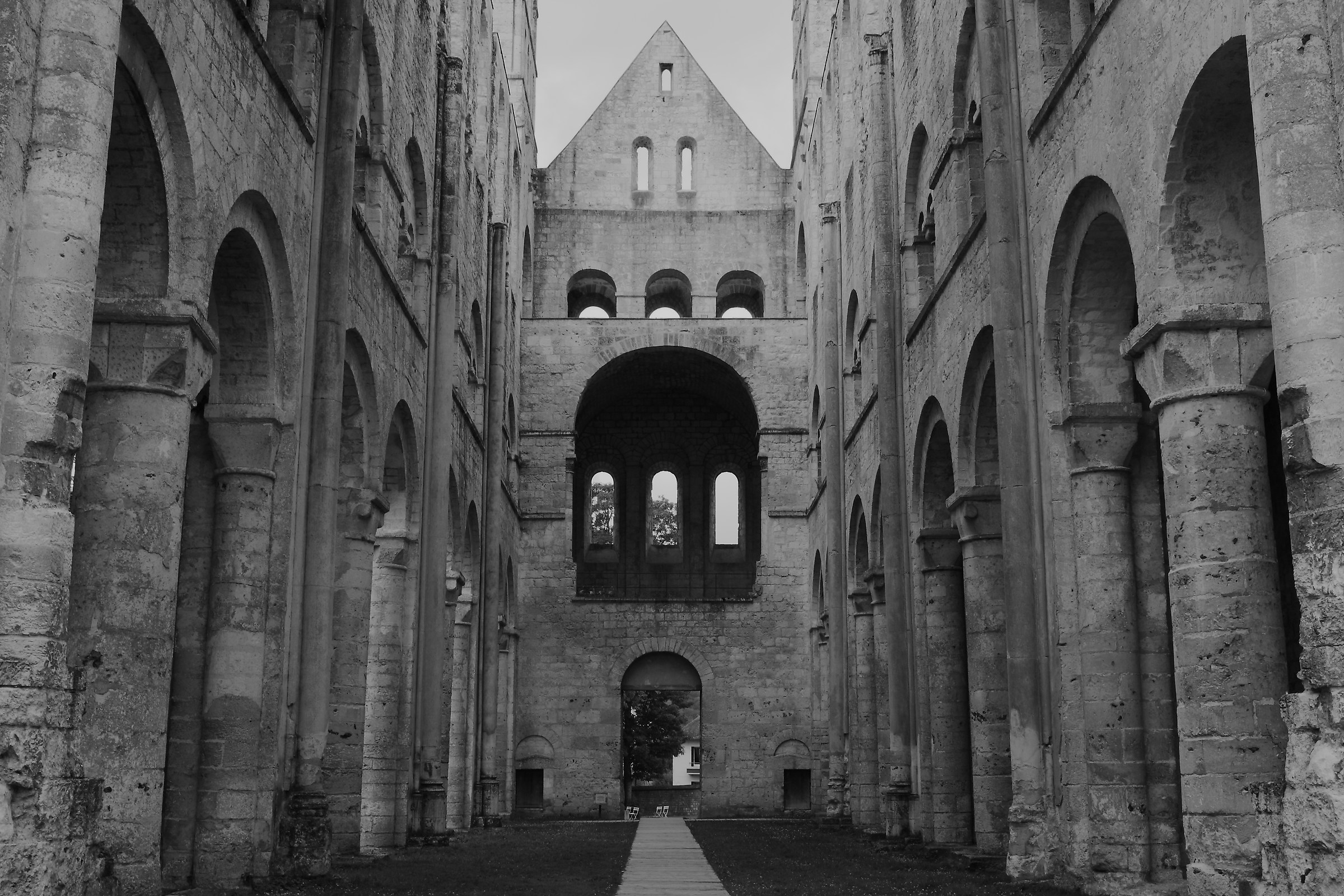 The abbey of Jumièges...