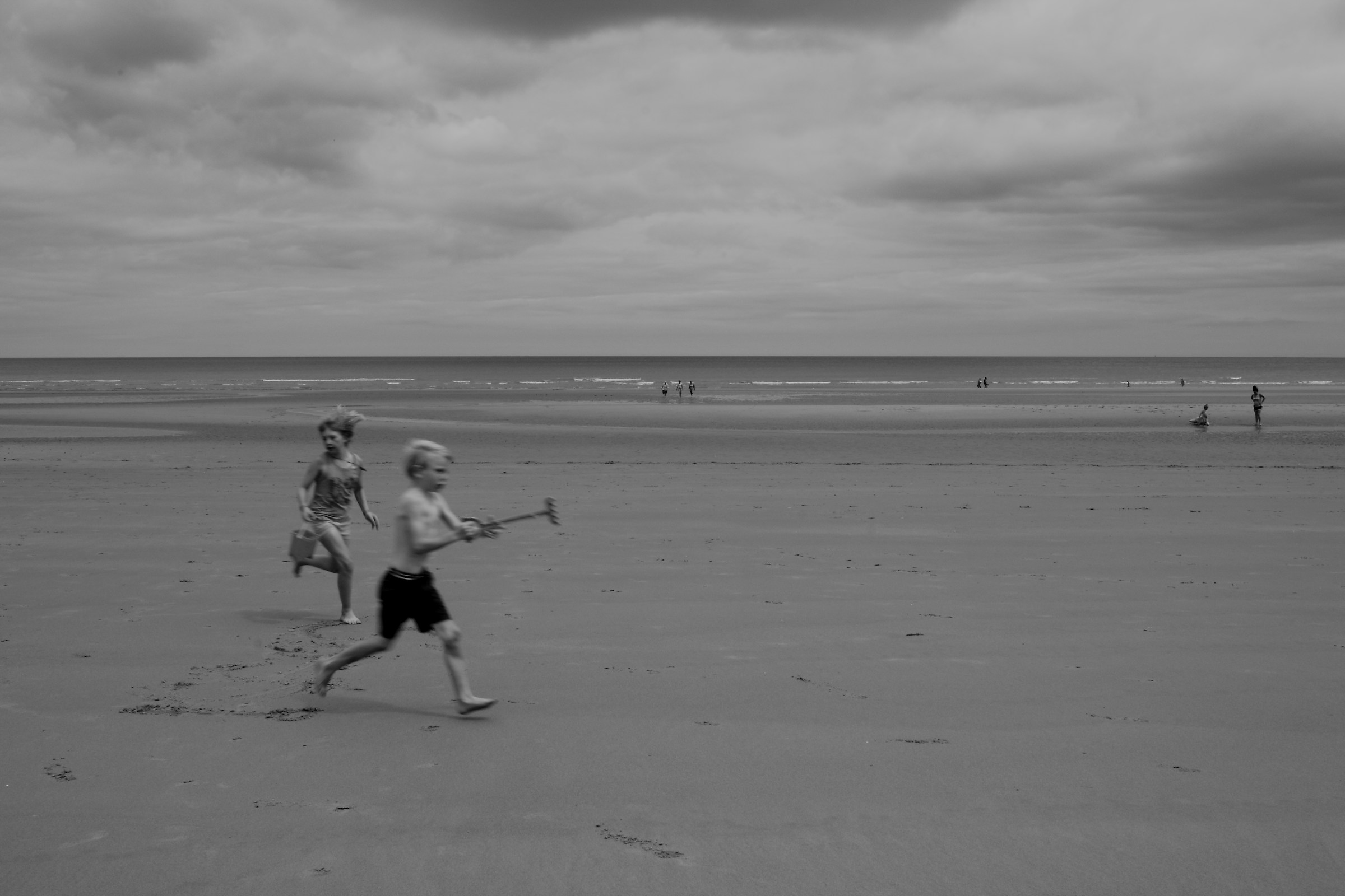 Children at Omaha Beach...