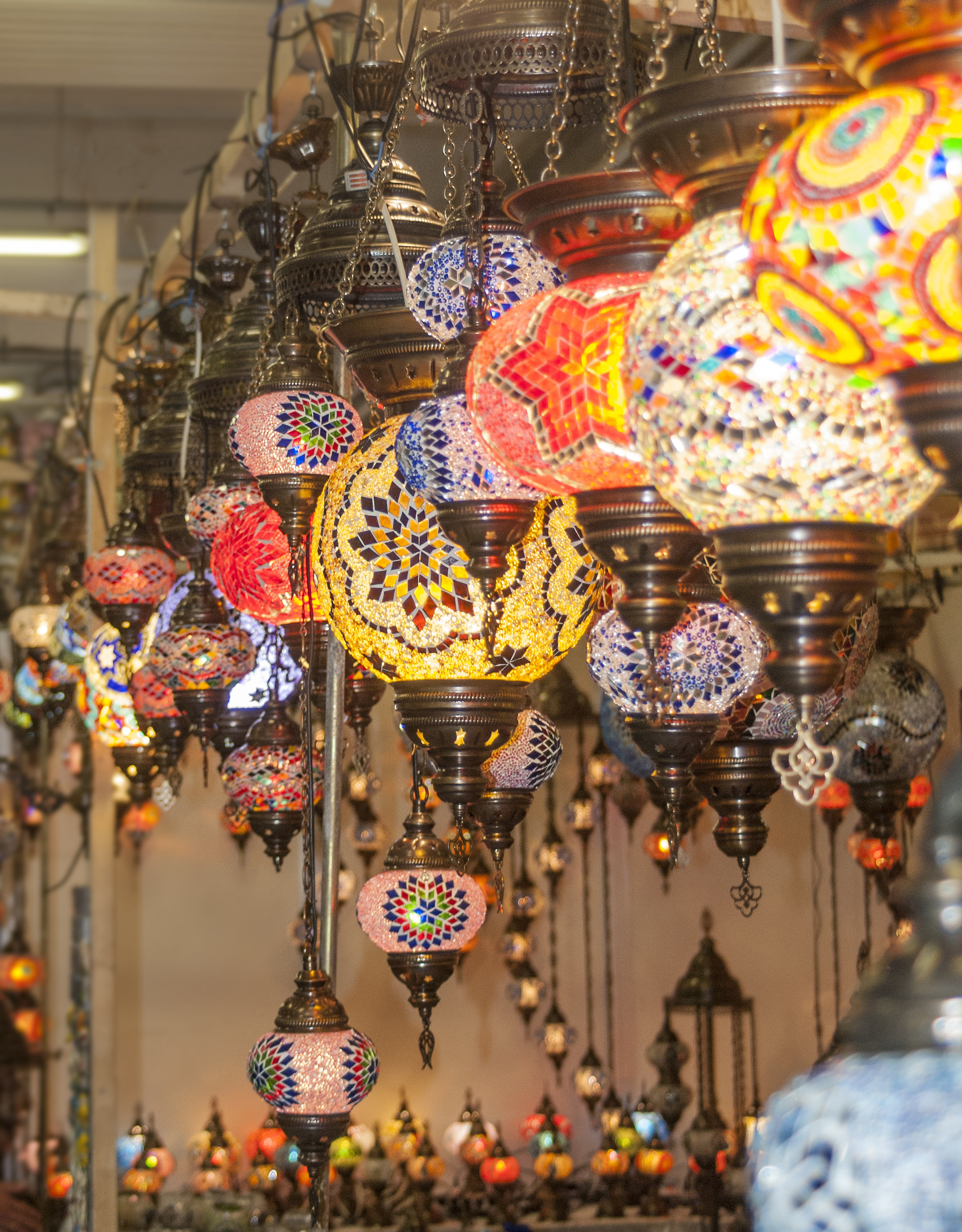 Turkish lamps at the fair...