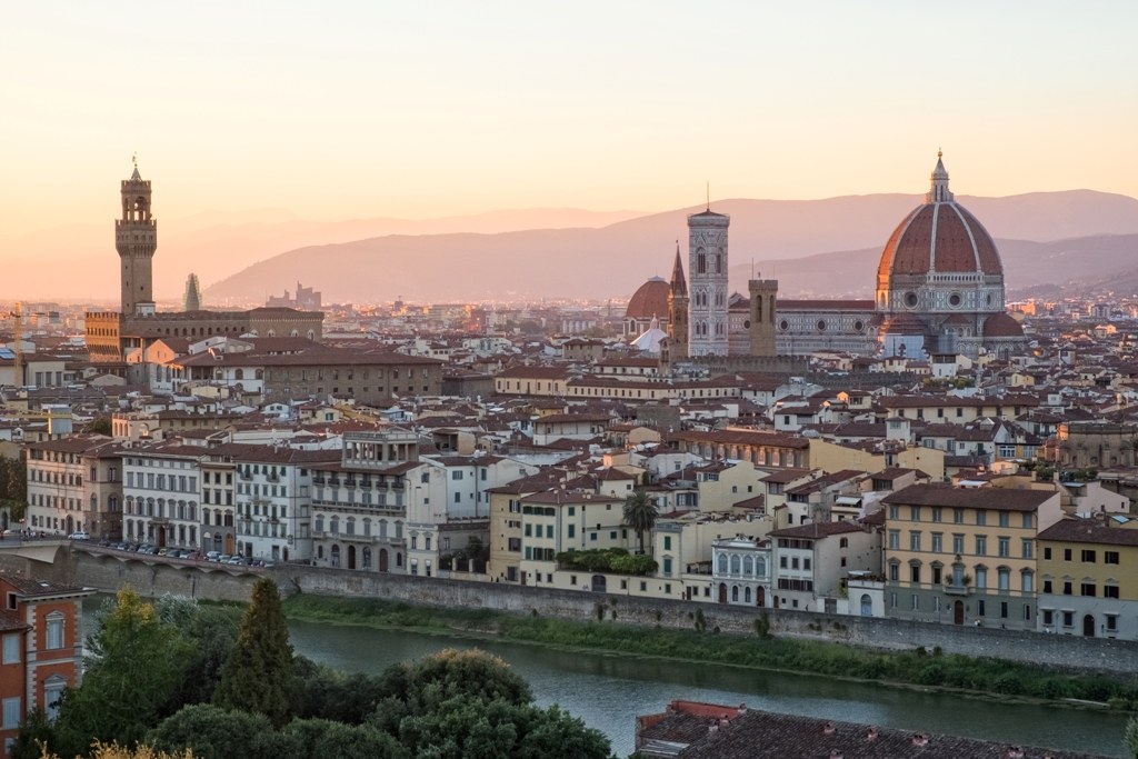 Sunset over Florence...