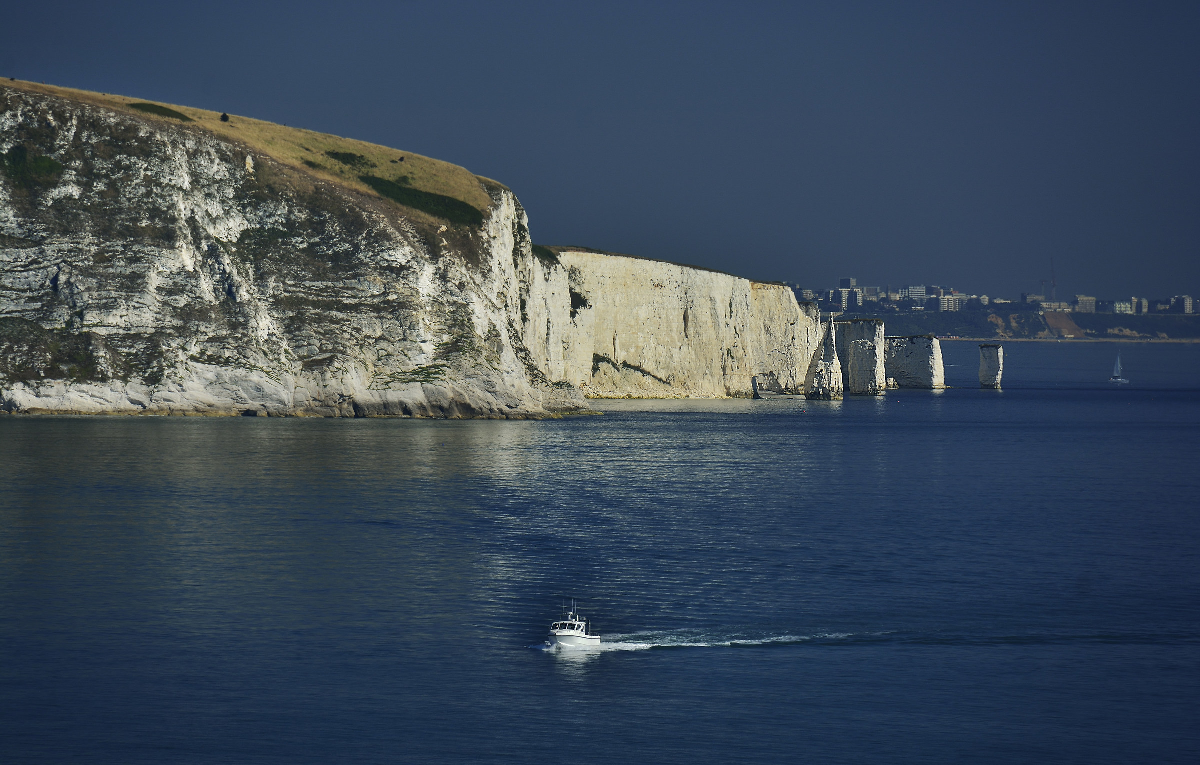Old Harry Rocks, from Peverill Point...