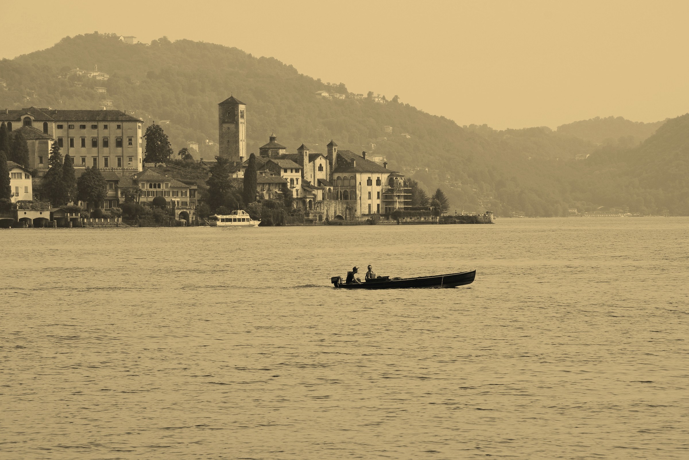 island of San Giulio vintage (Lake Orta)...