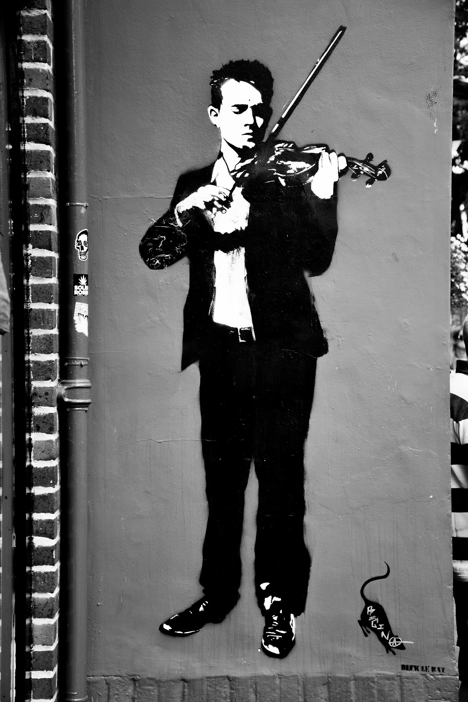 The violinist...