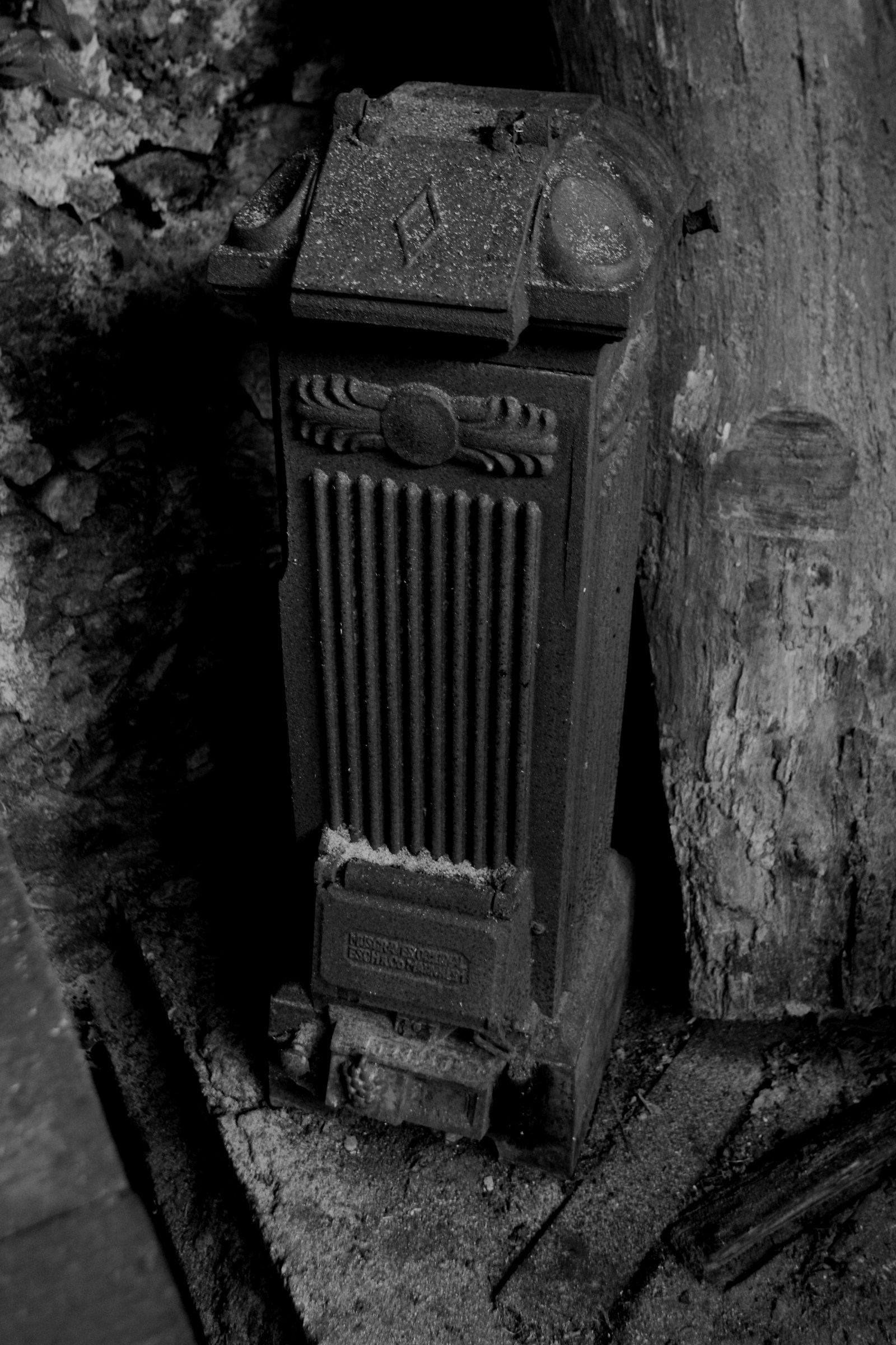 old coal stove...