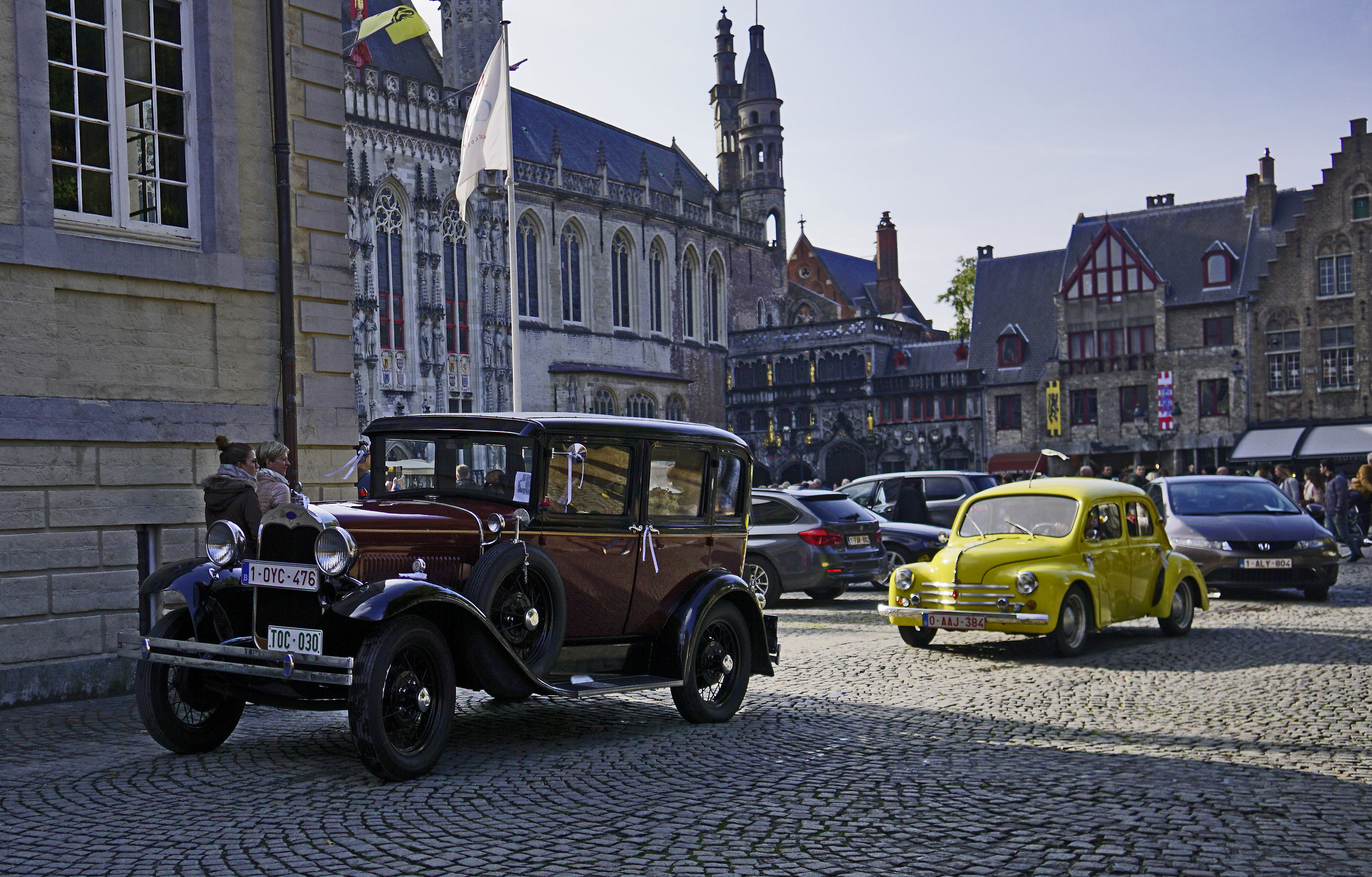 cars in Bruges...