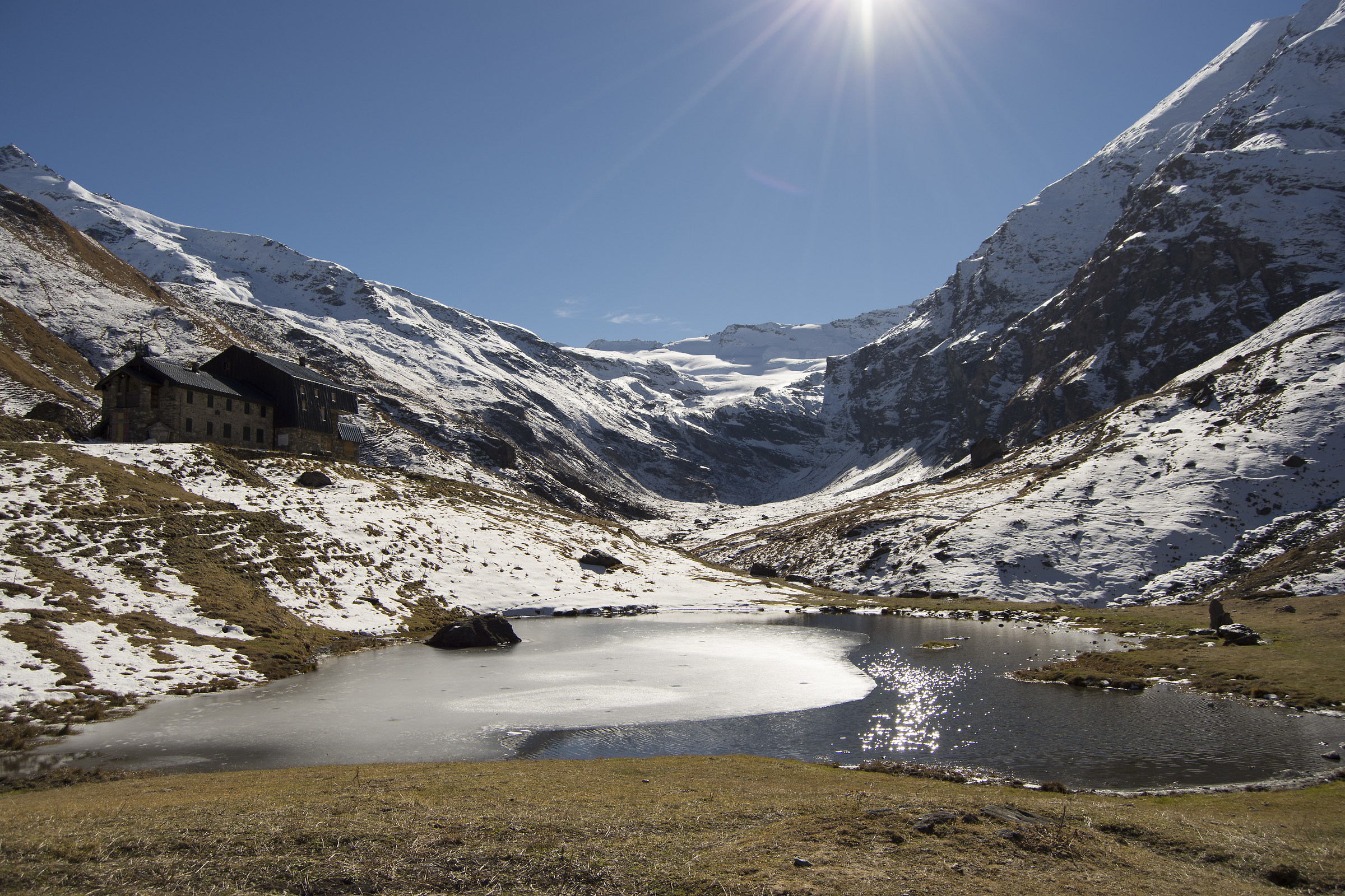 First snow at 2300 meters...