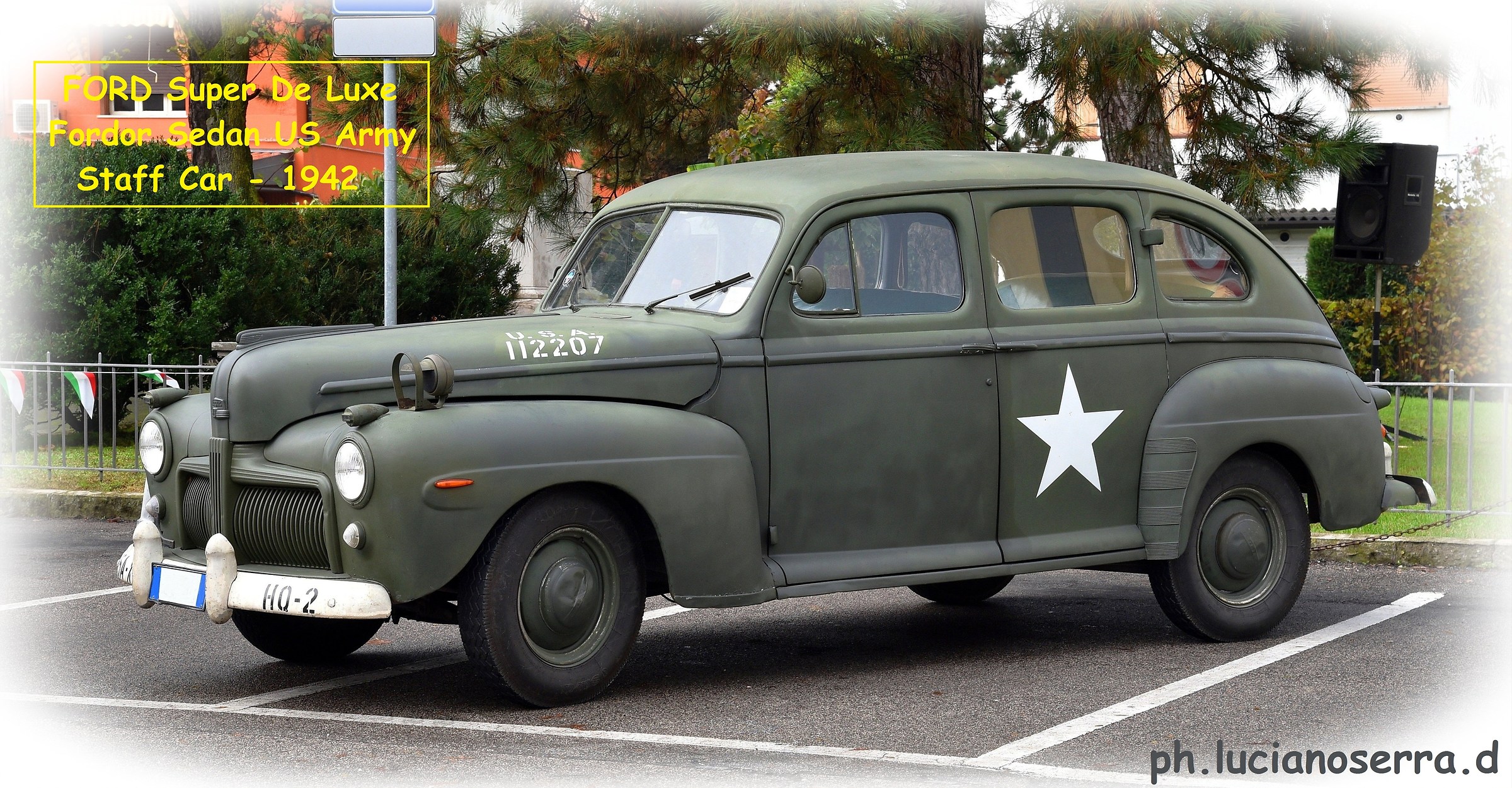 Ford Super Deluxe Sedan Fordor US Army Staff Car -1942...
