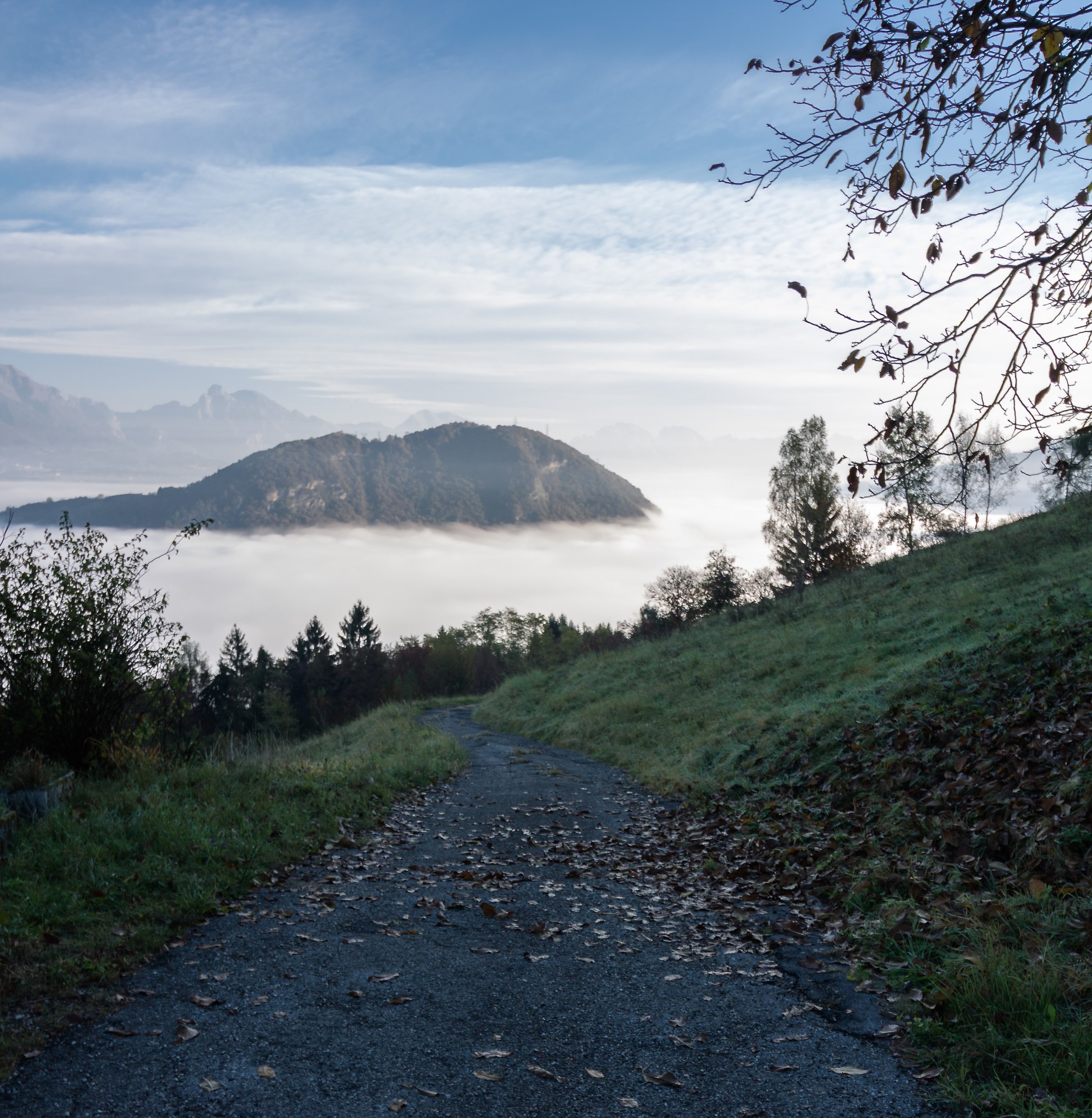 Sentiero verso il mare di nebbia...