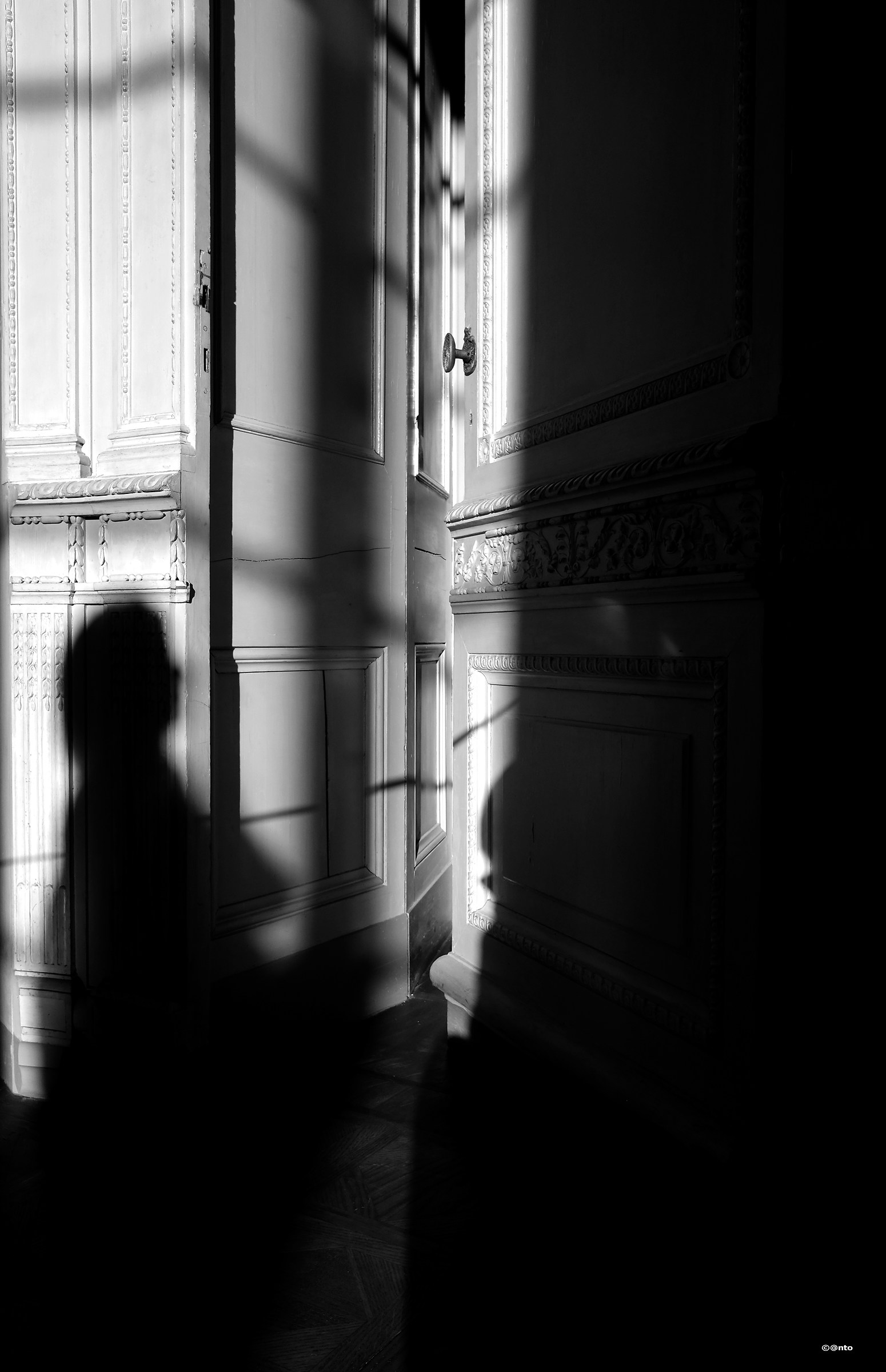 the entrance...