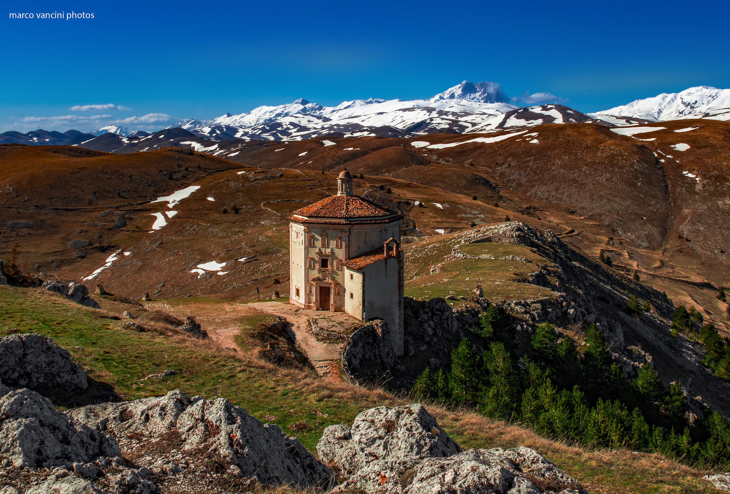 Rocca Calascio and the Gran Sasso...