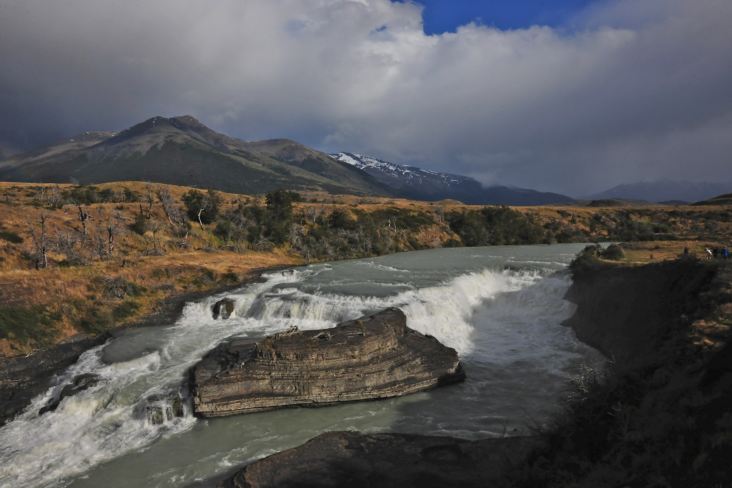 park Torres del Paine, the Paine waterfall; chile...