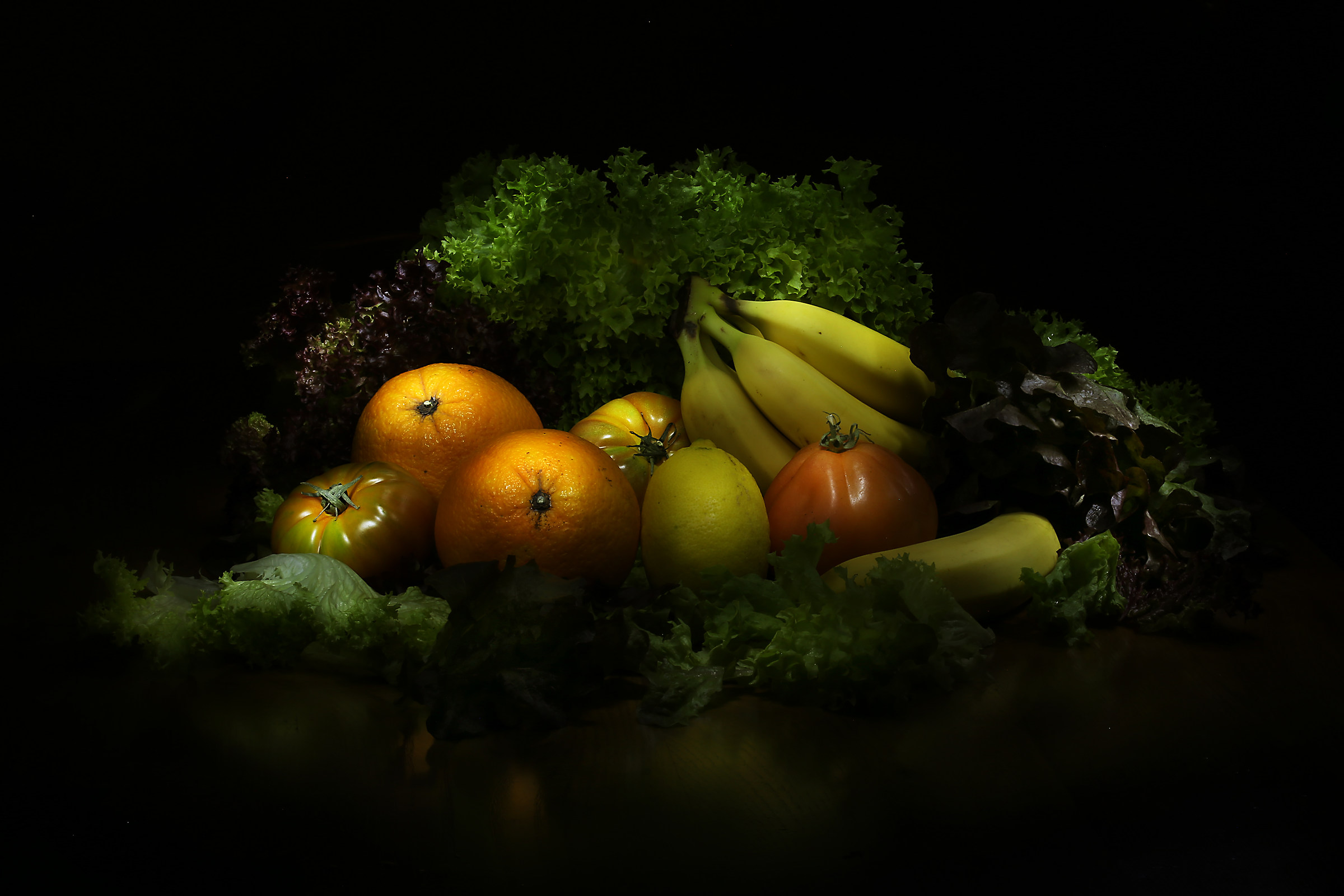 Fruits and vegetables - light painting...