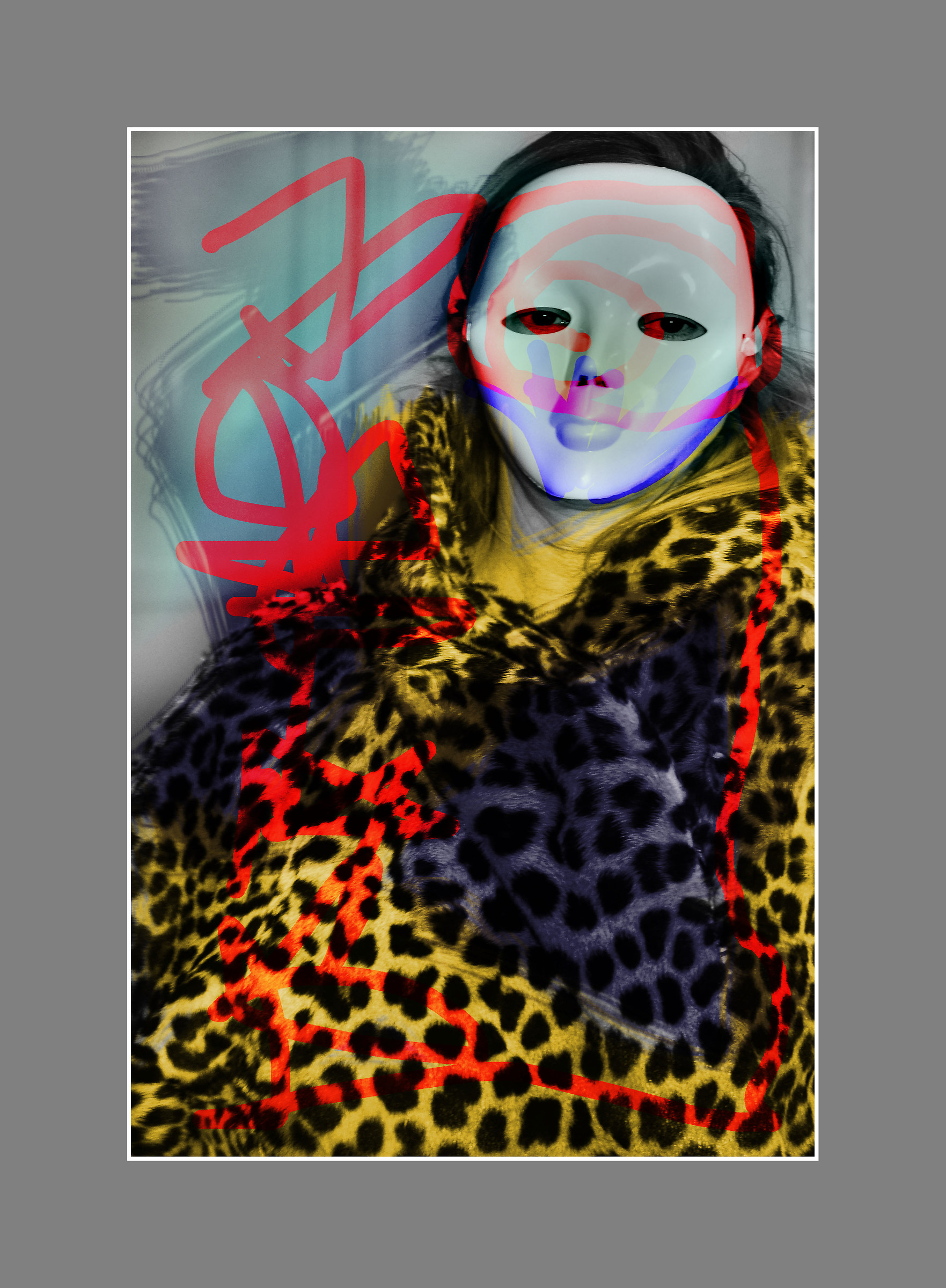 Portrait N°6549 Leopardo sintetico e Maschera Studio Fr...