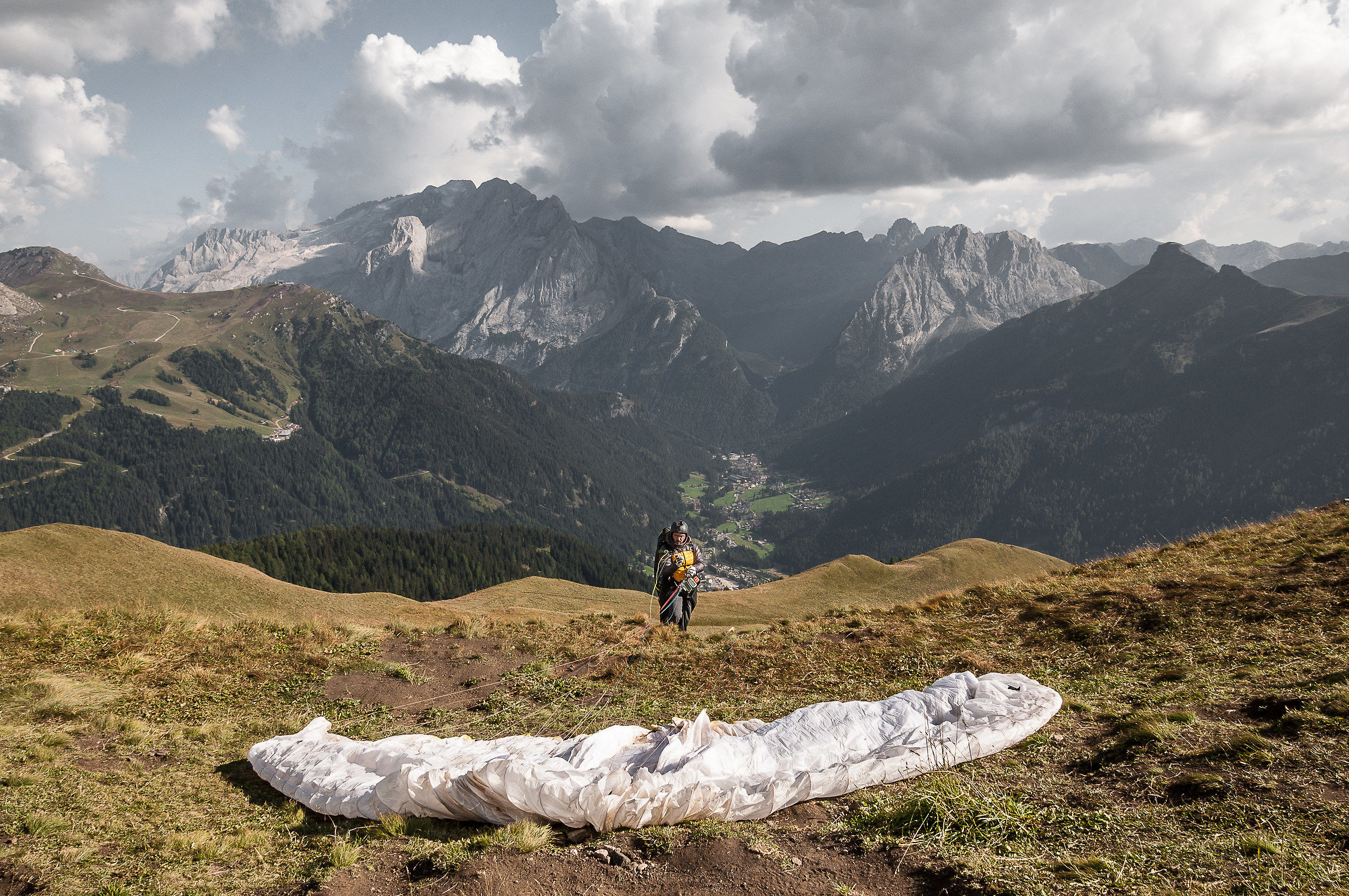 Paragliding at Col Rodella...