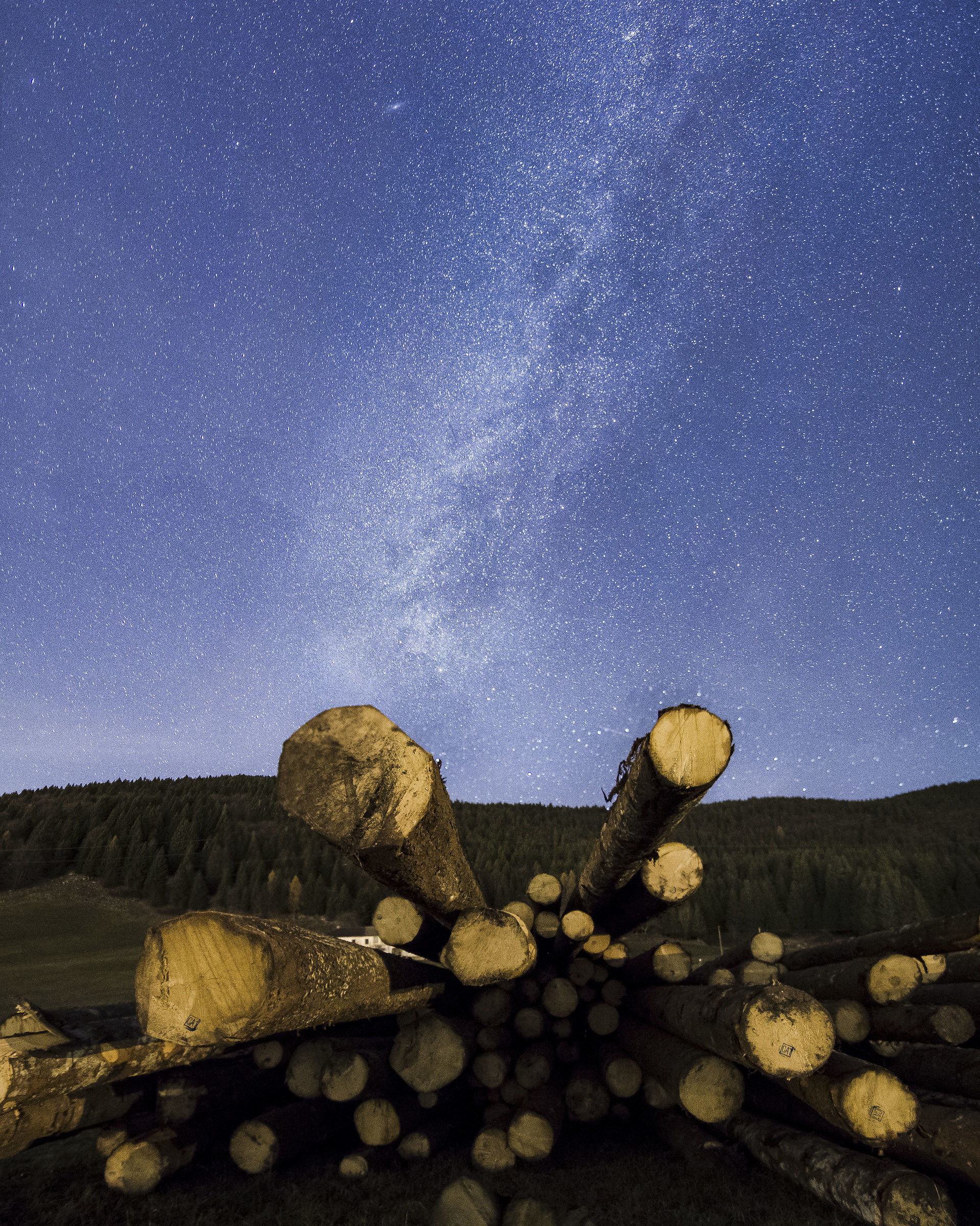 Milky Way, panoramic photo...