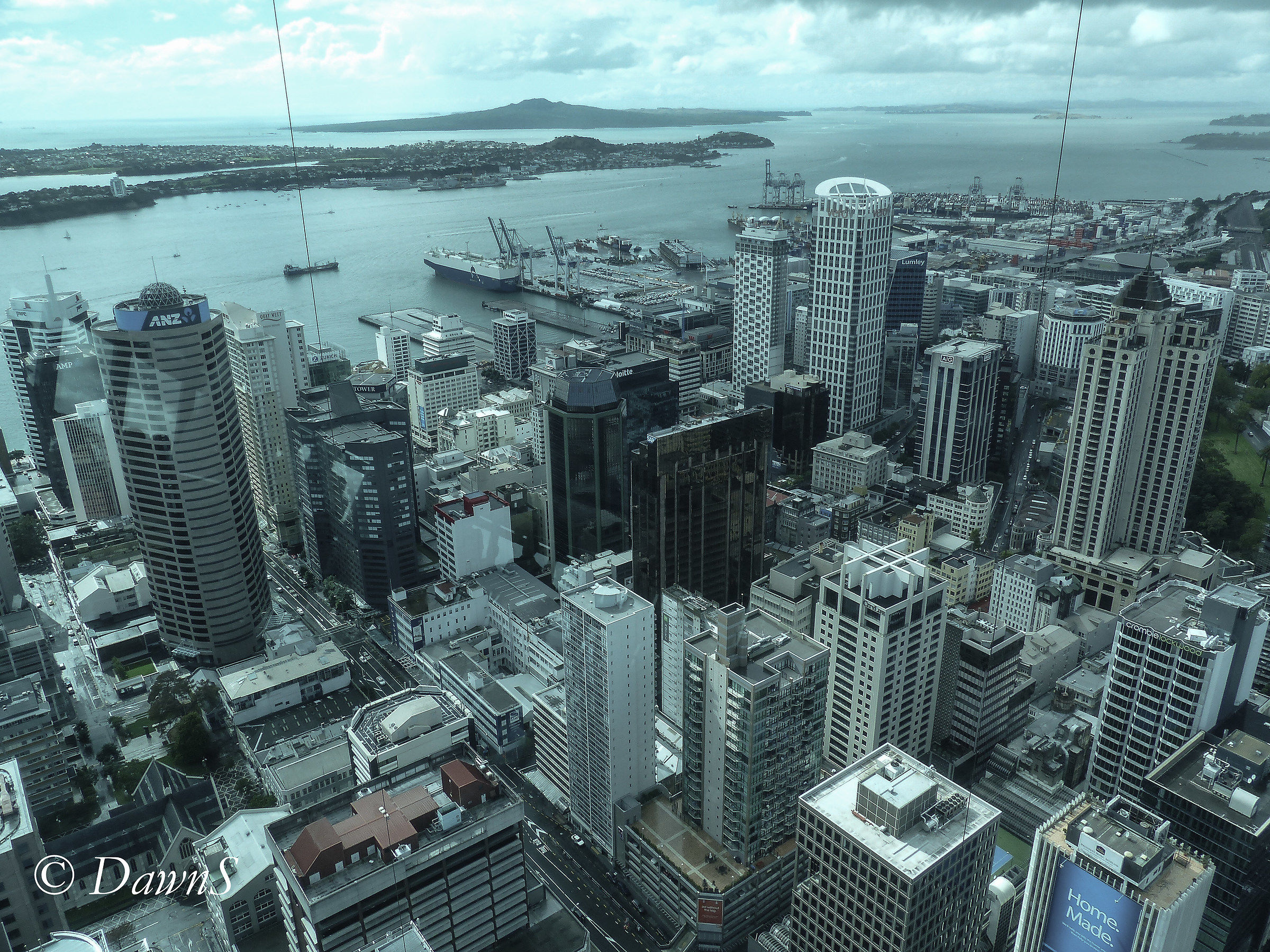Vista da Auckland Skytower...