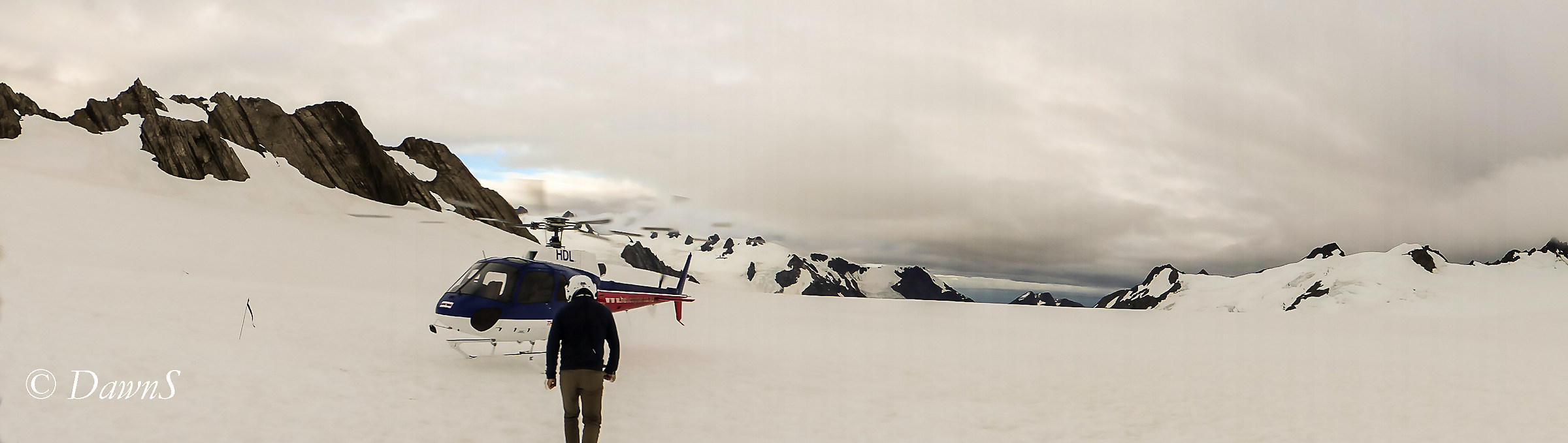 View from above Fox Glacier...