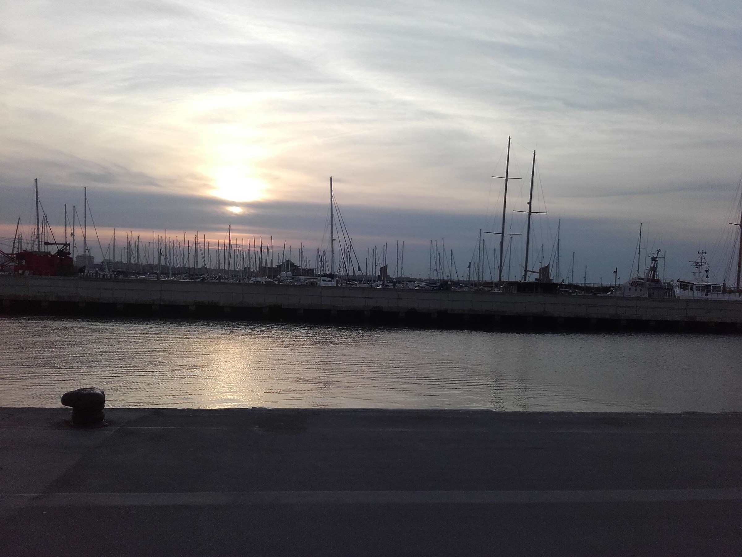 Sunset on the Harbor in Rimini...