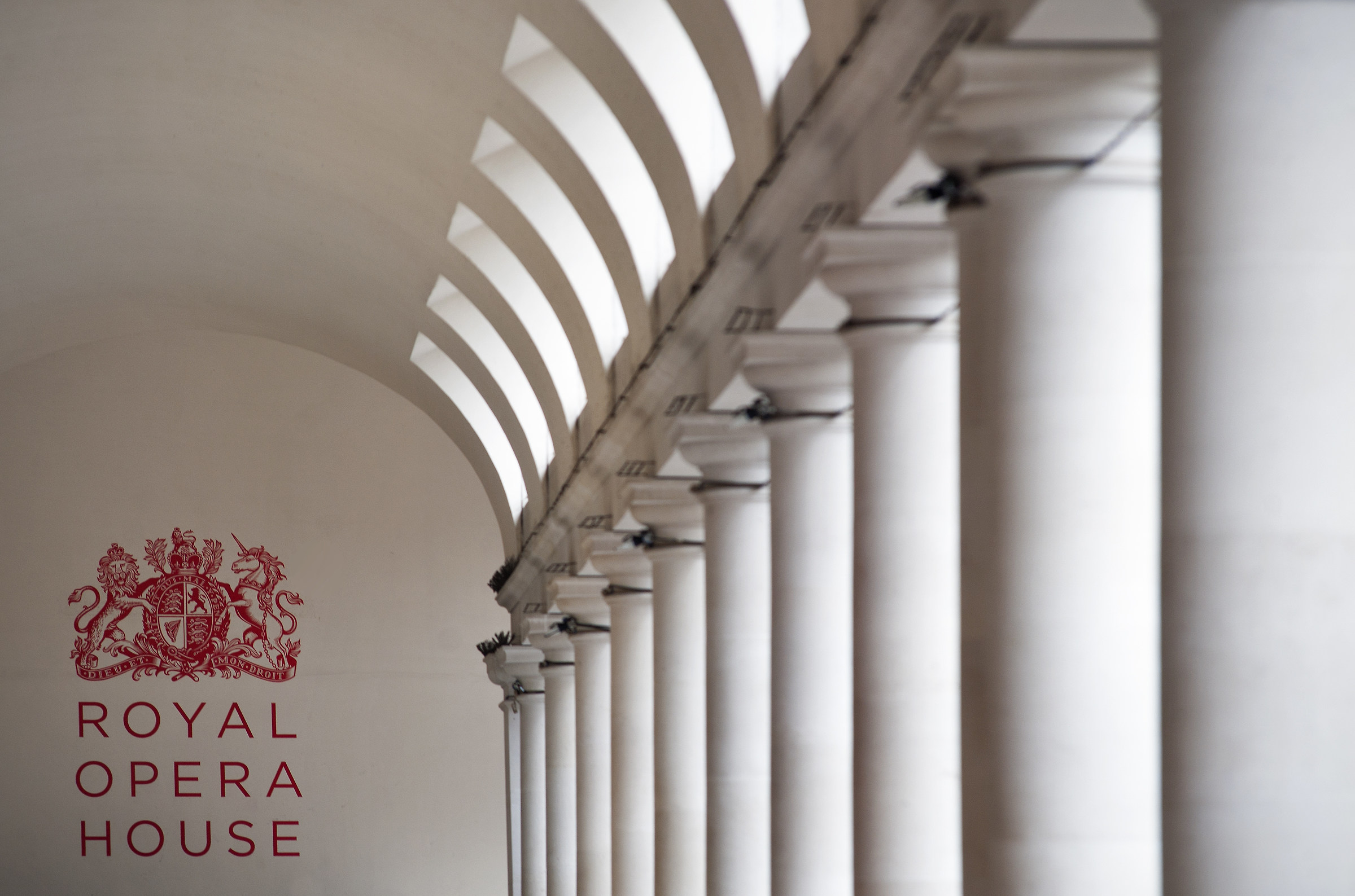 The White Pillars of the Royal Opera House...