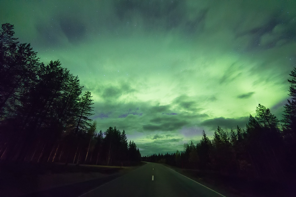 Aurora boreale vicino Savukoski...