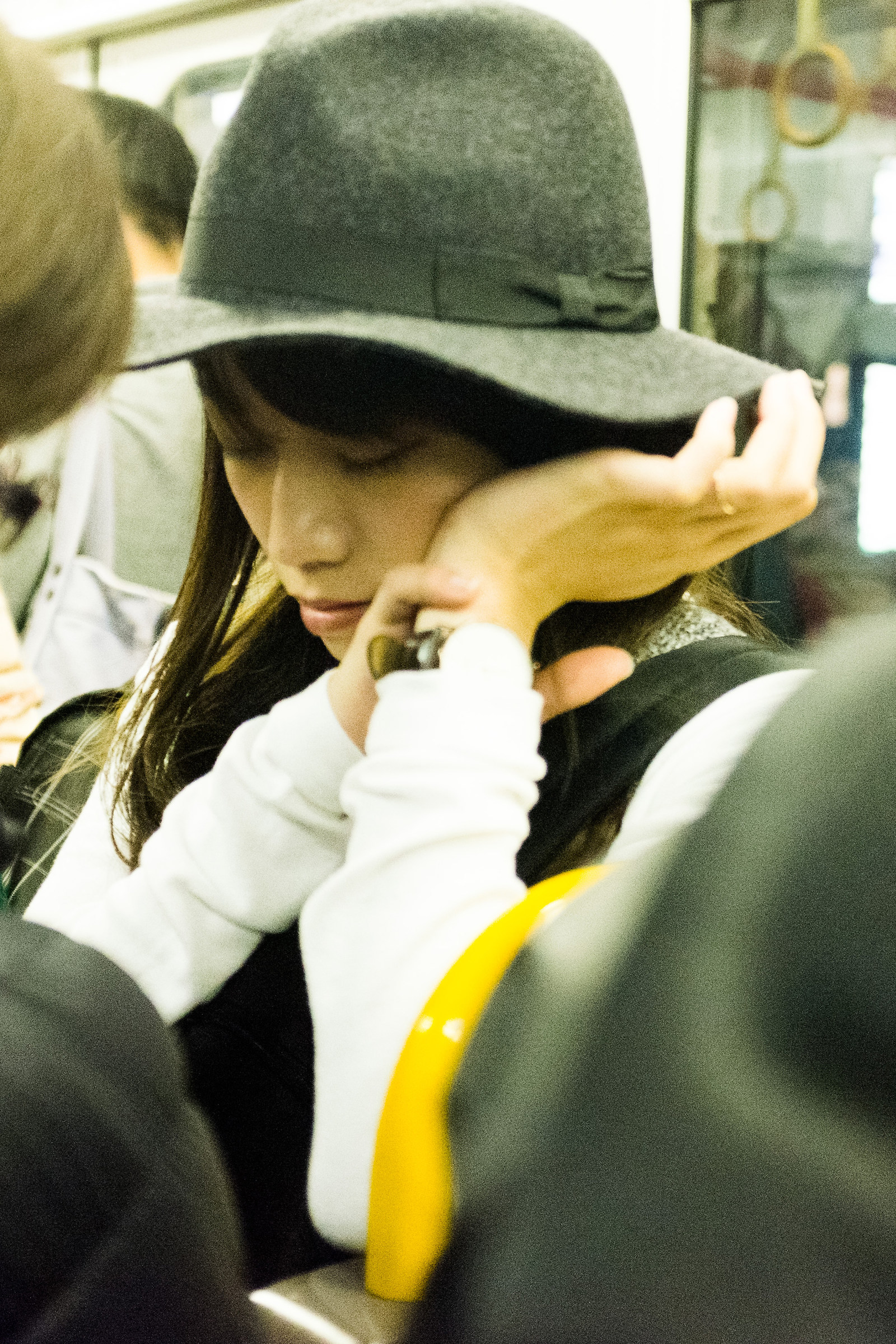 Tokyo woman in the subway...