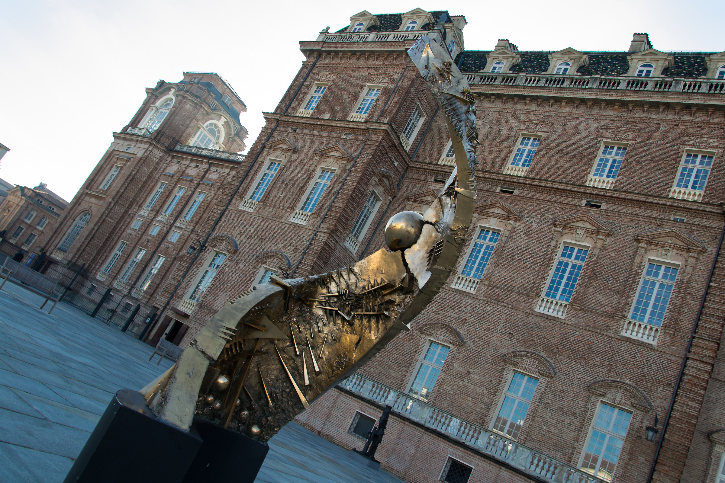 Scultura dorata alla Reggia di Venaria...