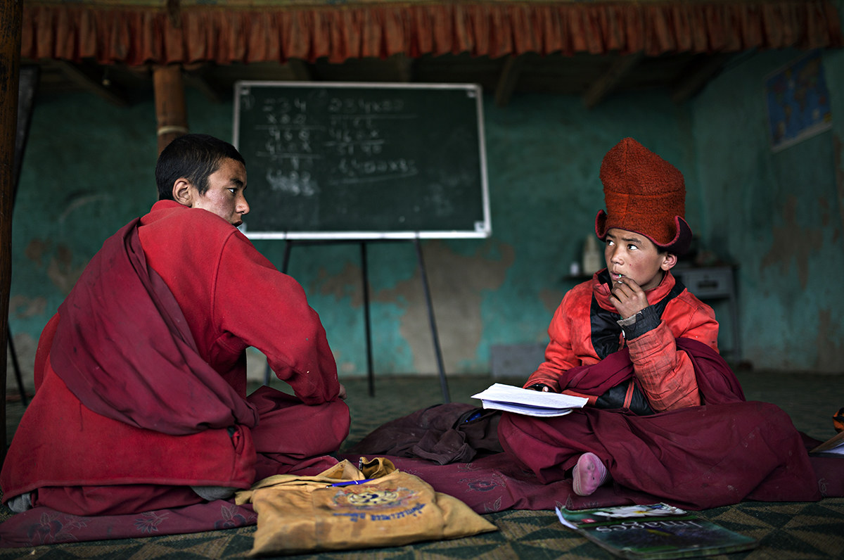 scuola tibetana, zanskar valley...